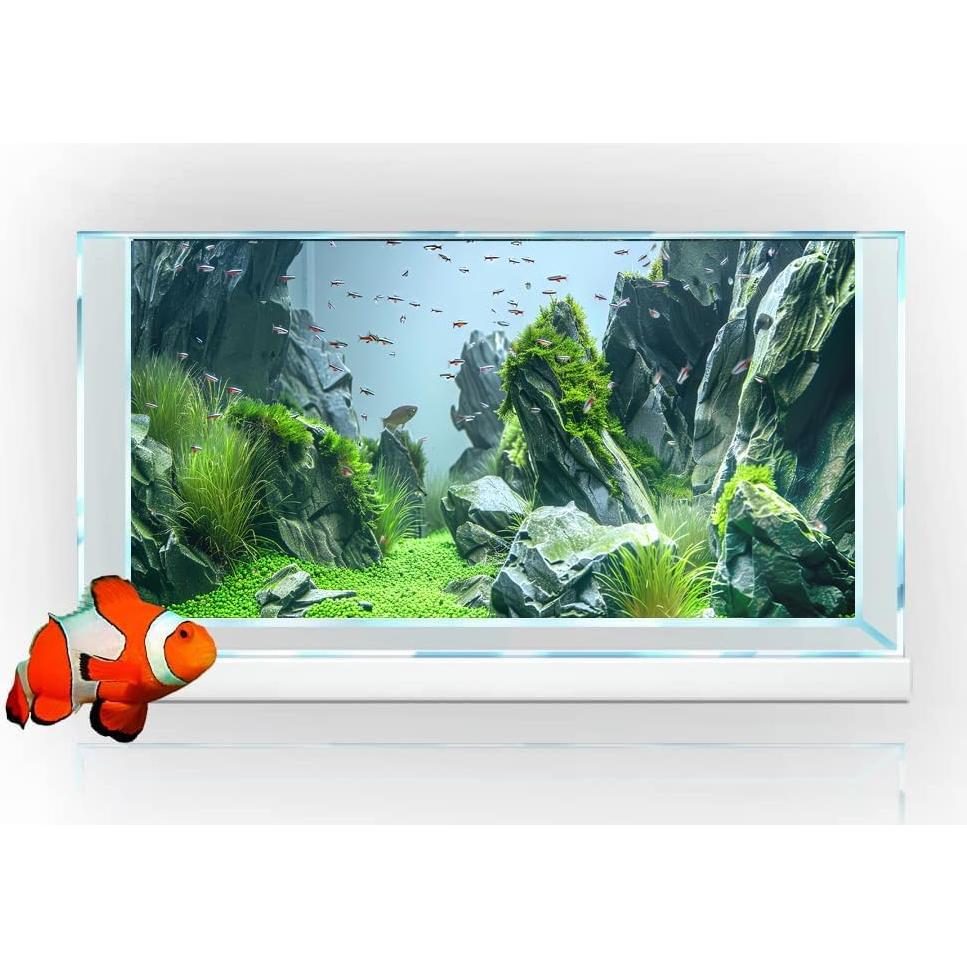 Fondo de Acuario Marino Dtekoj 120x60cm Rocas Verdes