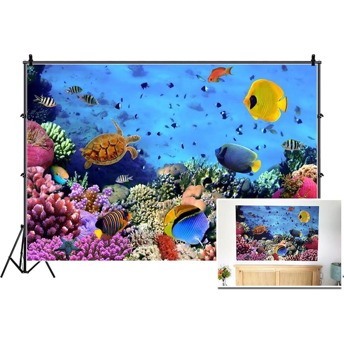 Fondo Fotográfico AOFOTO 1.52x0.91m Submarino Colorido