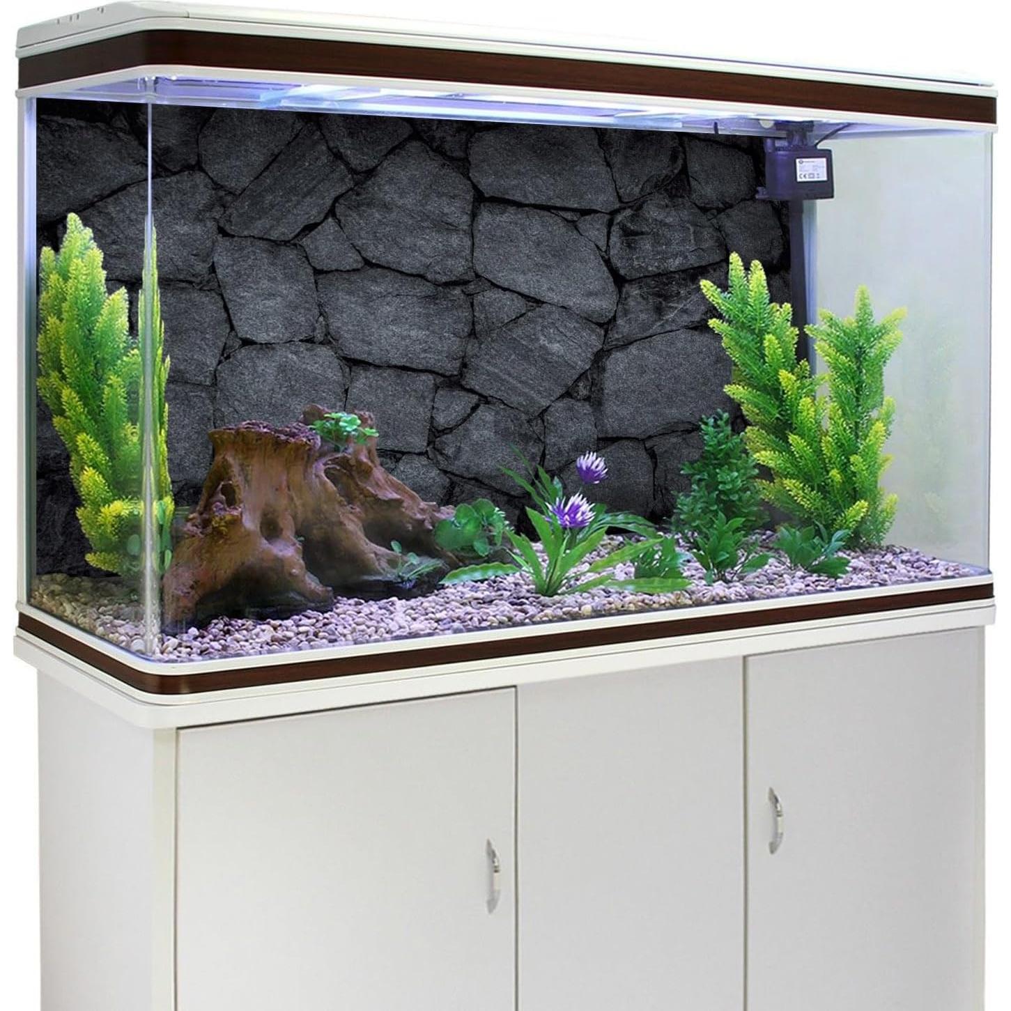 Fondo de Acuario 120x60 cm AWERT Piedra Gris Oscuro