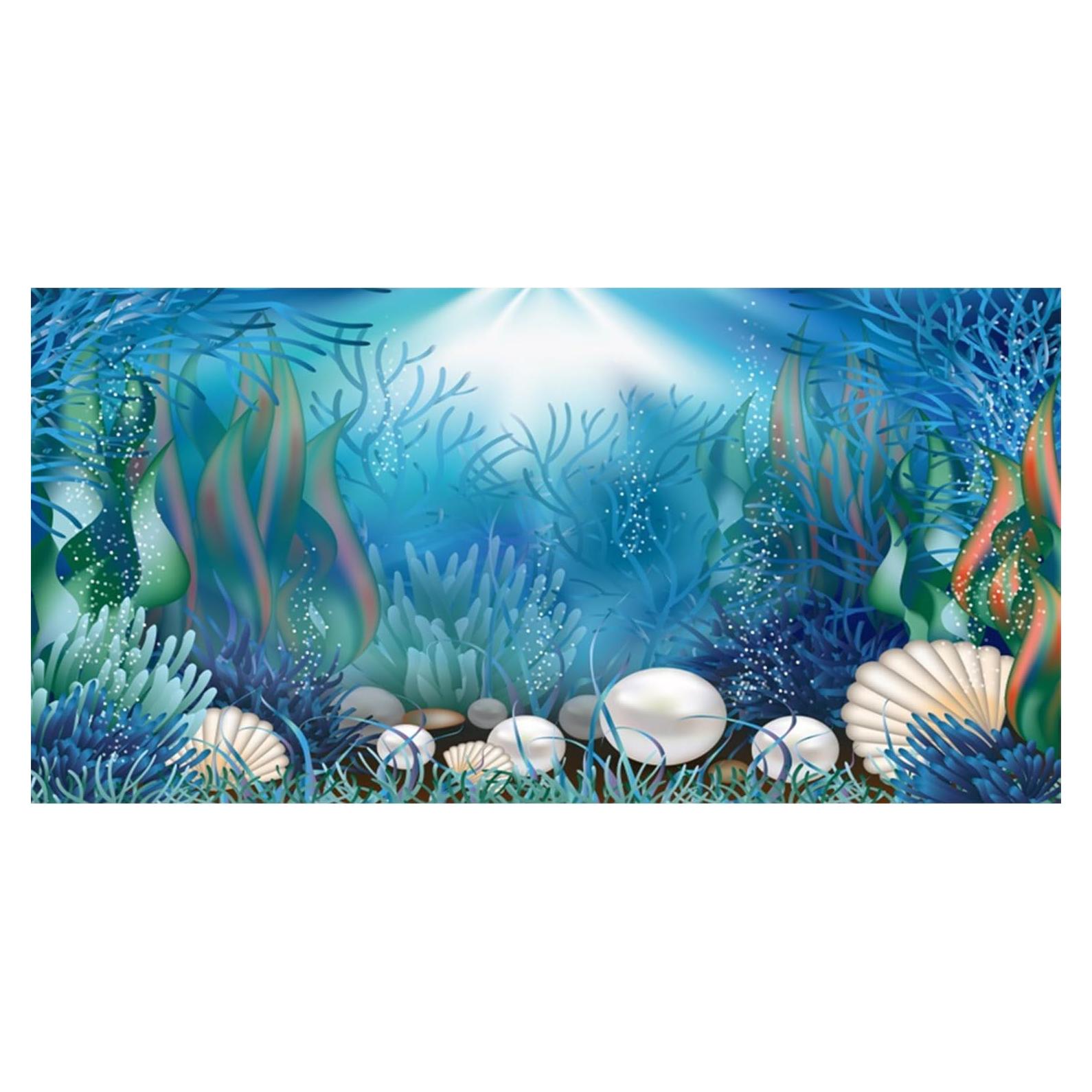 Fondo de Acuario Vinilo 75x45 cm AWERT Coral Plantas