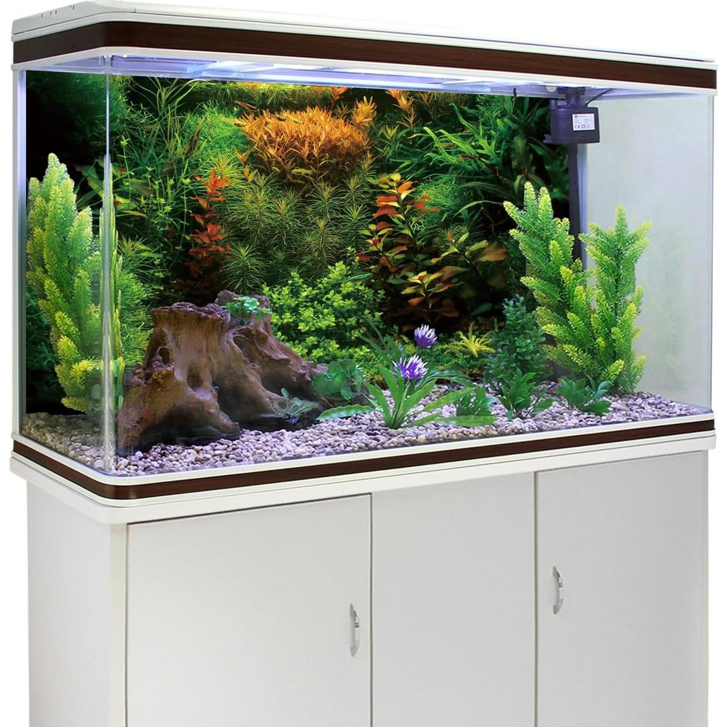 Fondo de Acuario Vinilo AWERT 90x60 cm Plantas Acuáticas