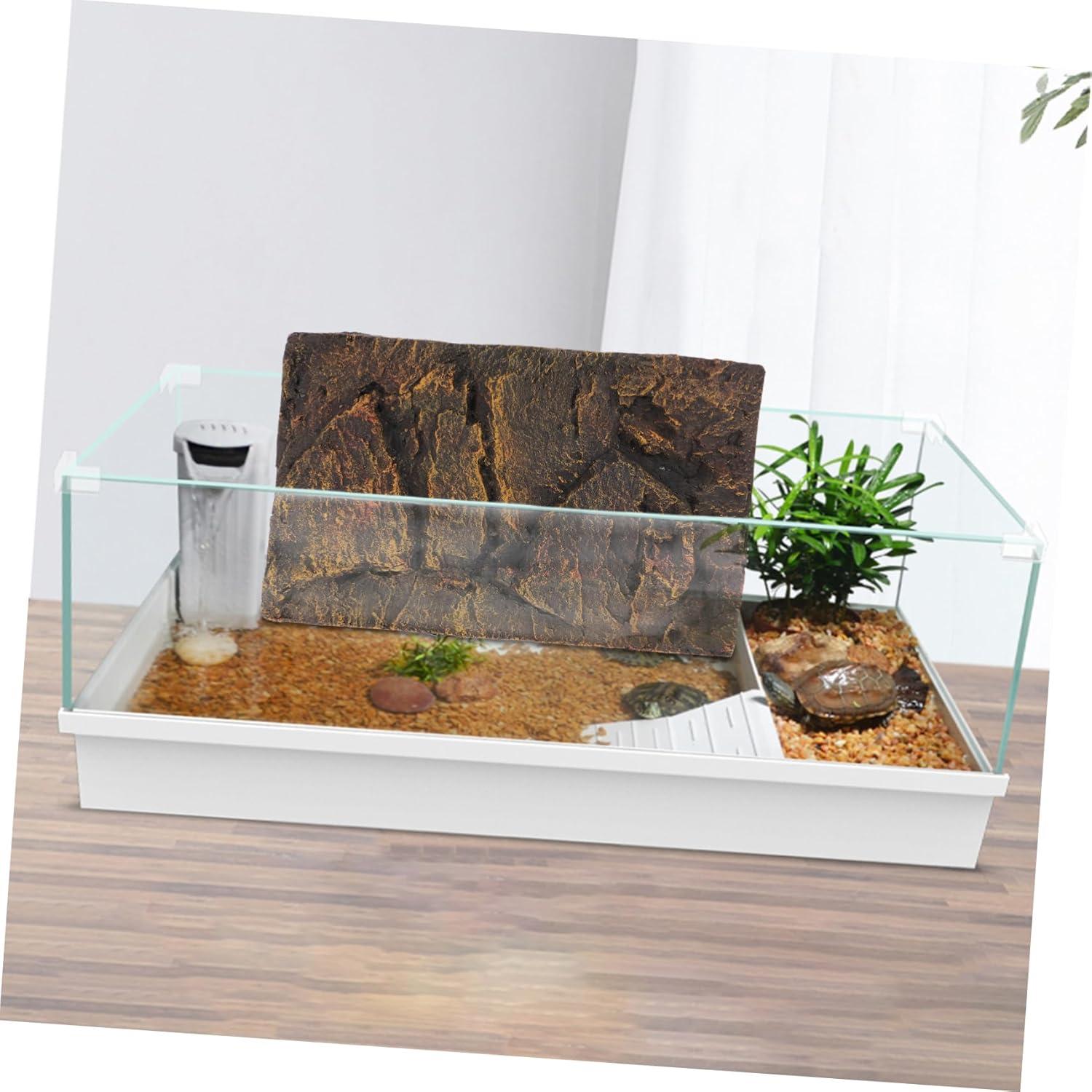 Placa de Fondo 3D para Tanque de Reptil STOBOK 45x30 cm