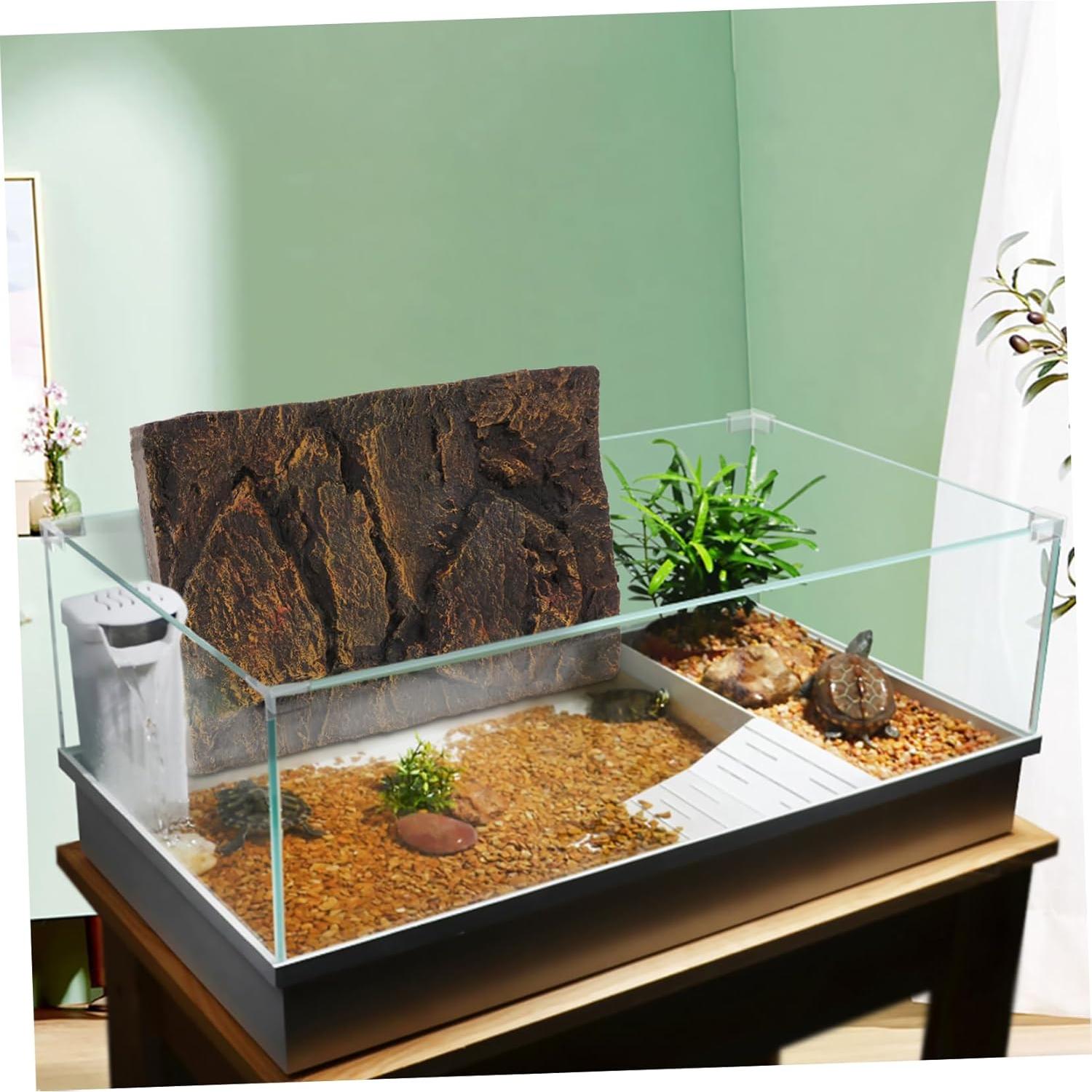 Placa de Fondo 3D para Tanque de Reptil STOBOK 45x30 cm