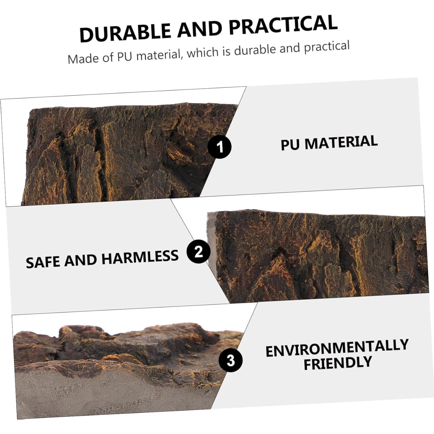 Placa de Fondo 3D para Tanque de Reptil STOBOK 45x30 cm