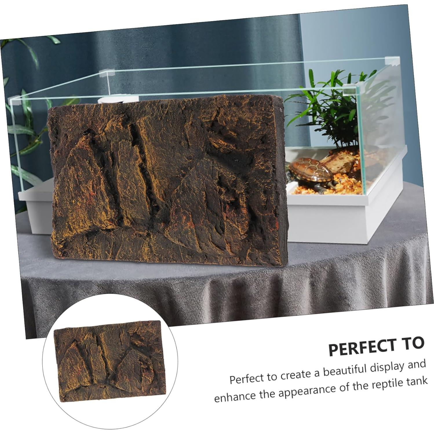 Placa de Fondo 3D para Tanque de Reptil STOBOK 45x30 cm