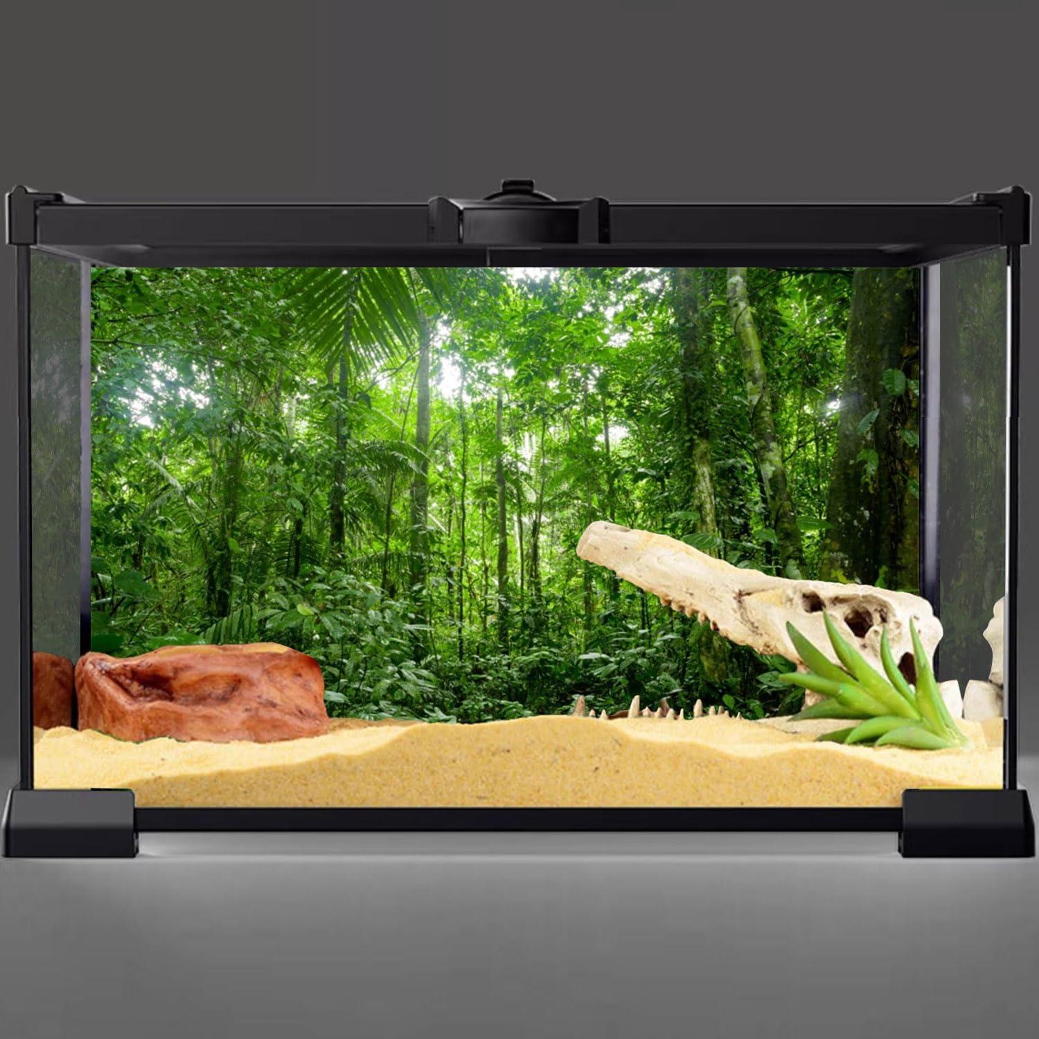 Fondo de Acuario AWERT 180x60 cm Verde Selva Reptiles