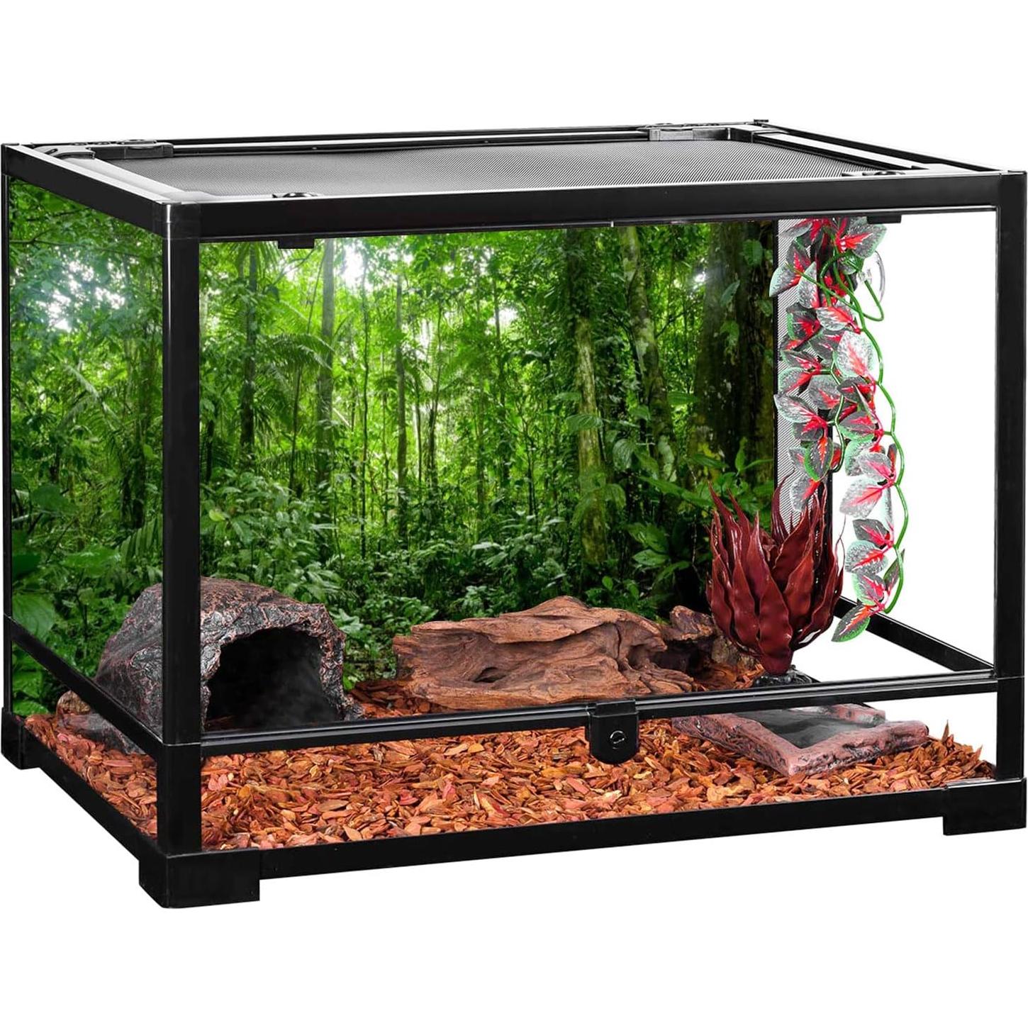 Fondo de Acuario AWERT 180x60 cm Verde Selva Reptiles