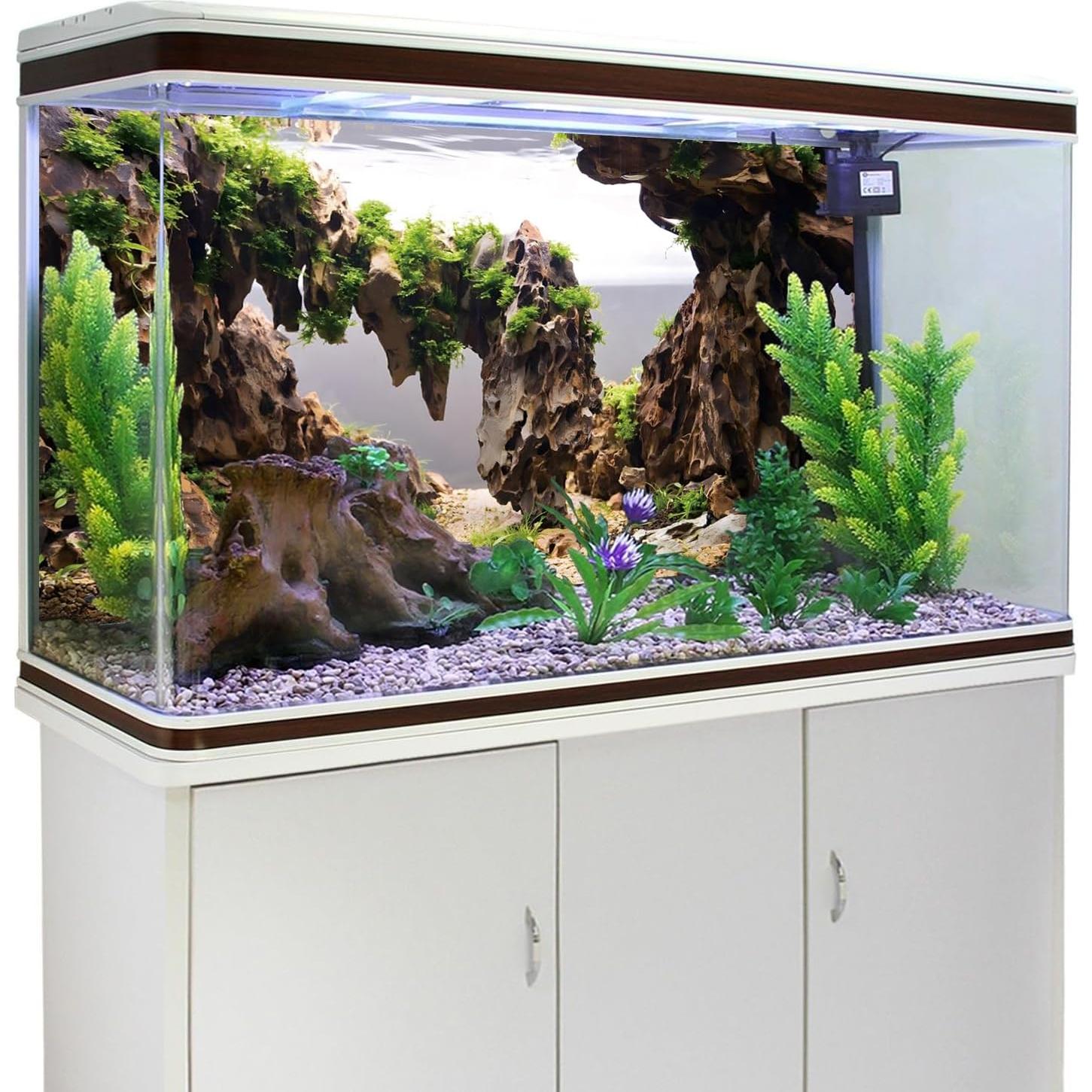 Fondo de Acuario Vinilo AWERT 120x60 cm con Plantas HD