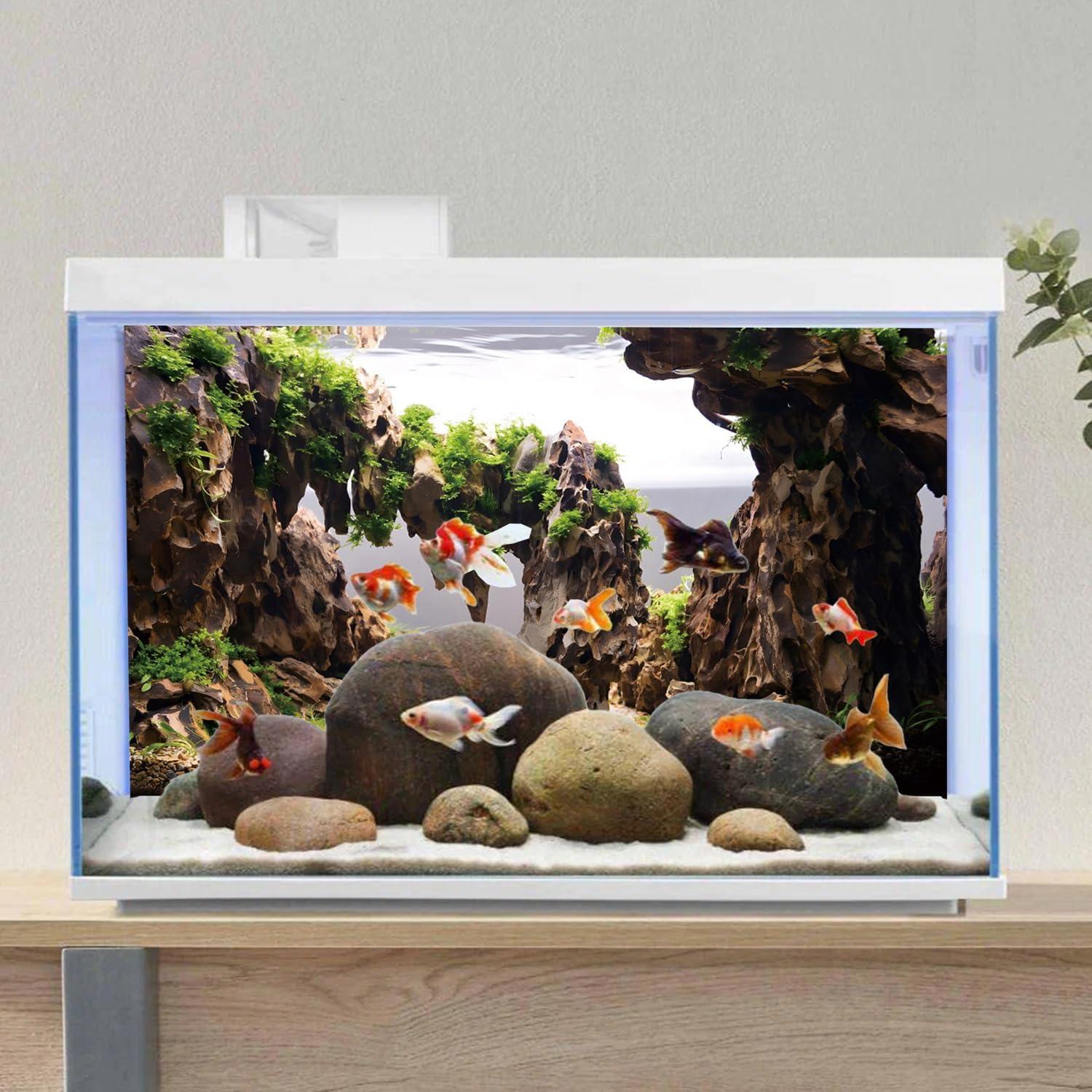 Fondo de Acuario Vinilo AWERT 120x60 cm con Plantas HD