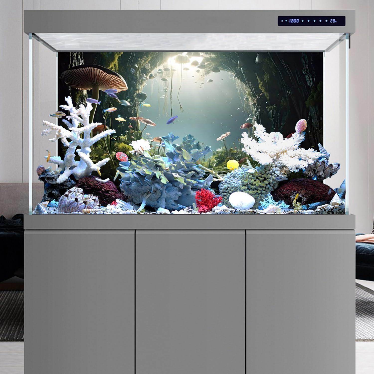 Fondo de Acuario AWERT 90x45 cm Poliester Piedra Nublada