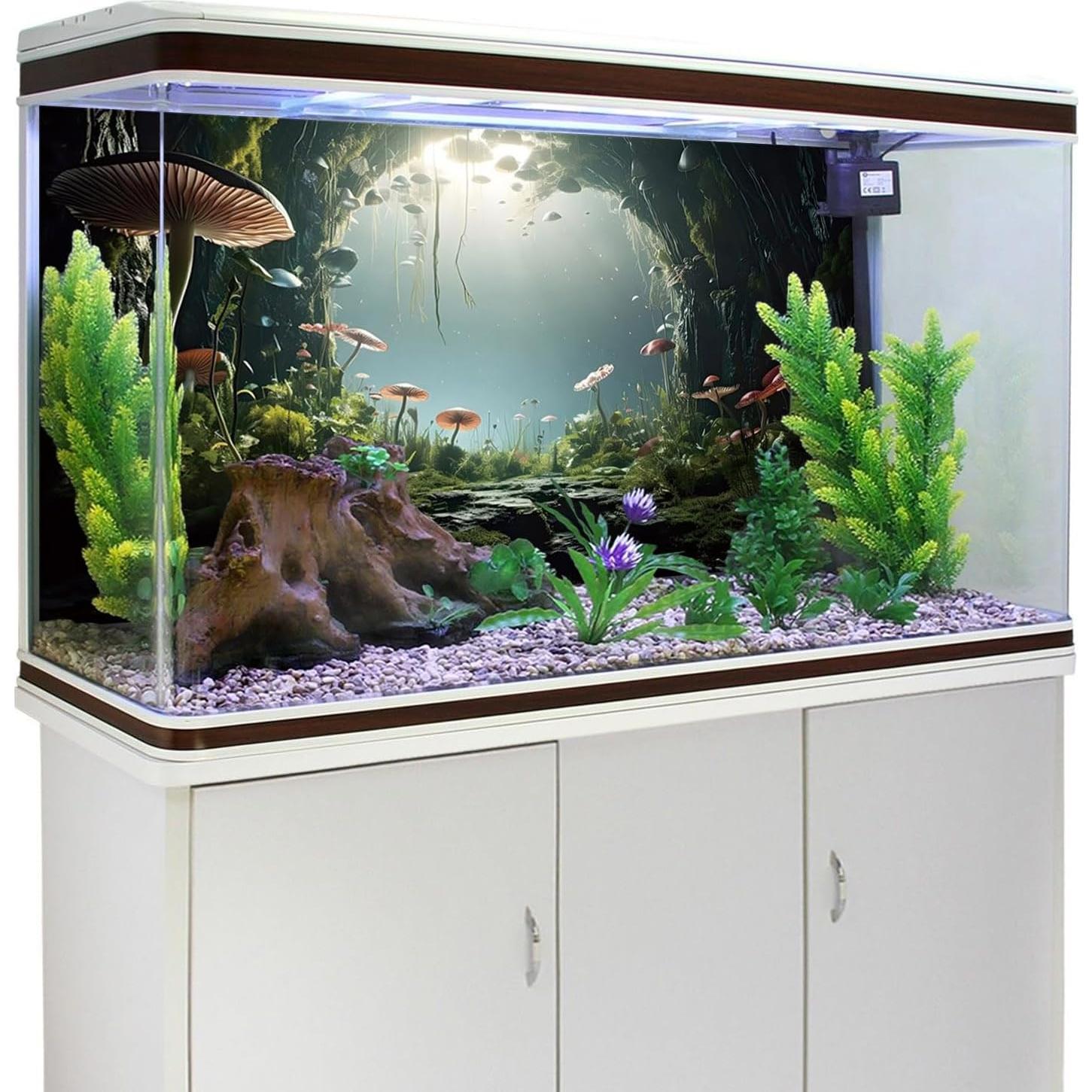 Fondo de Acuario AWERT 90x45 cm Poliester Piedra Nublada