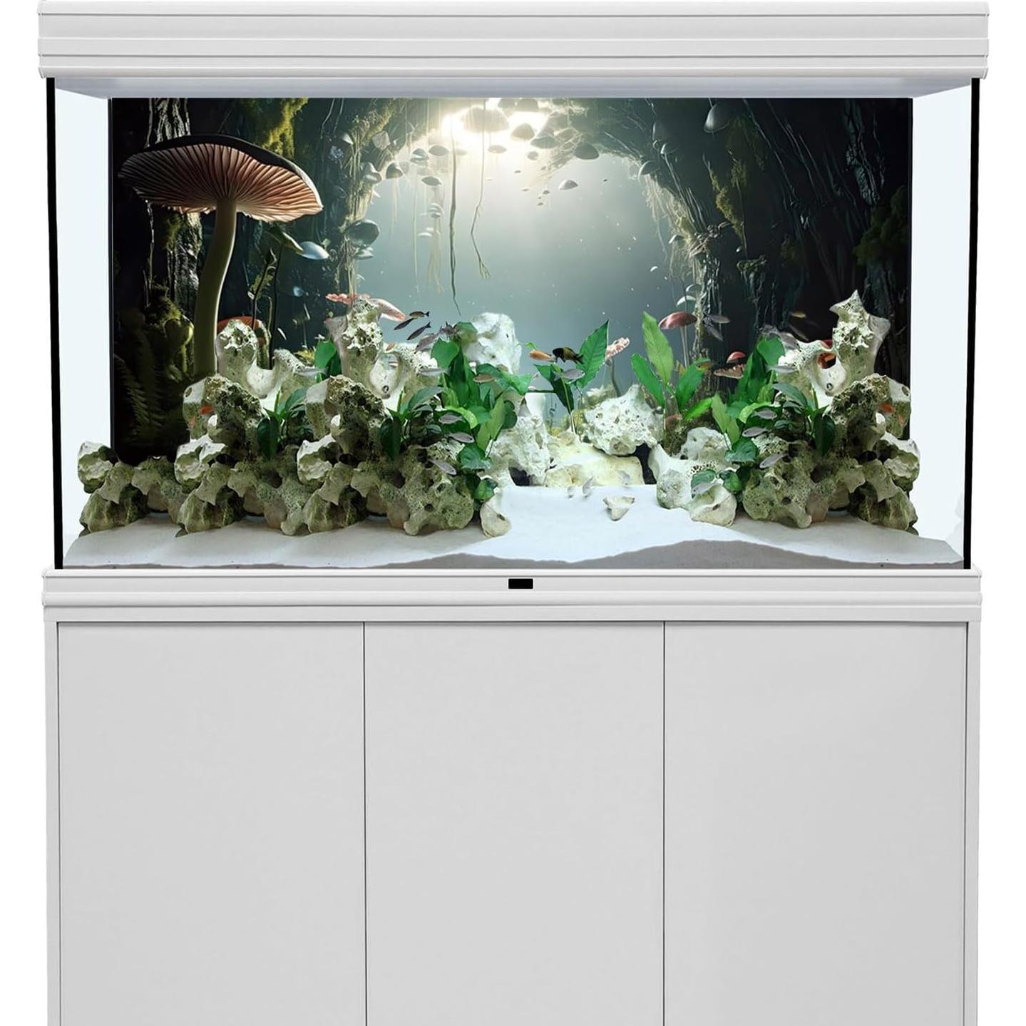 Fondo de Acuario AWERT 90x45 cm Poliester Piedra Nublada