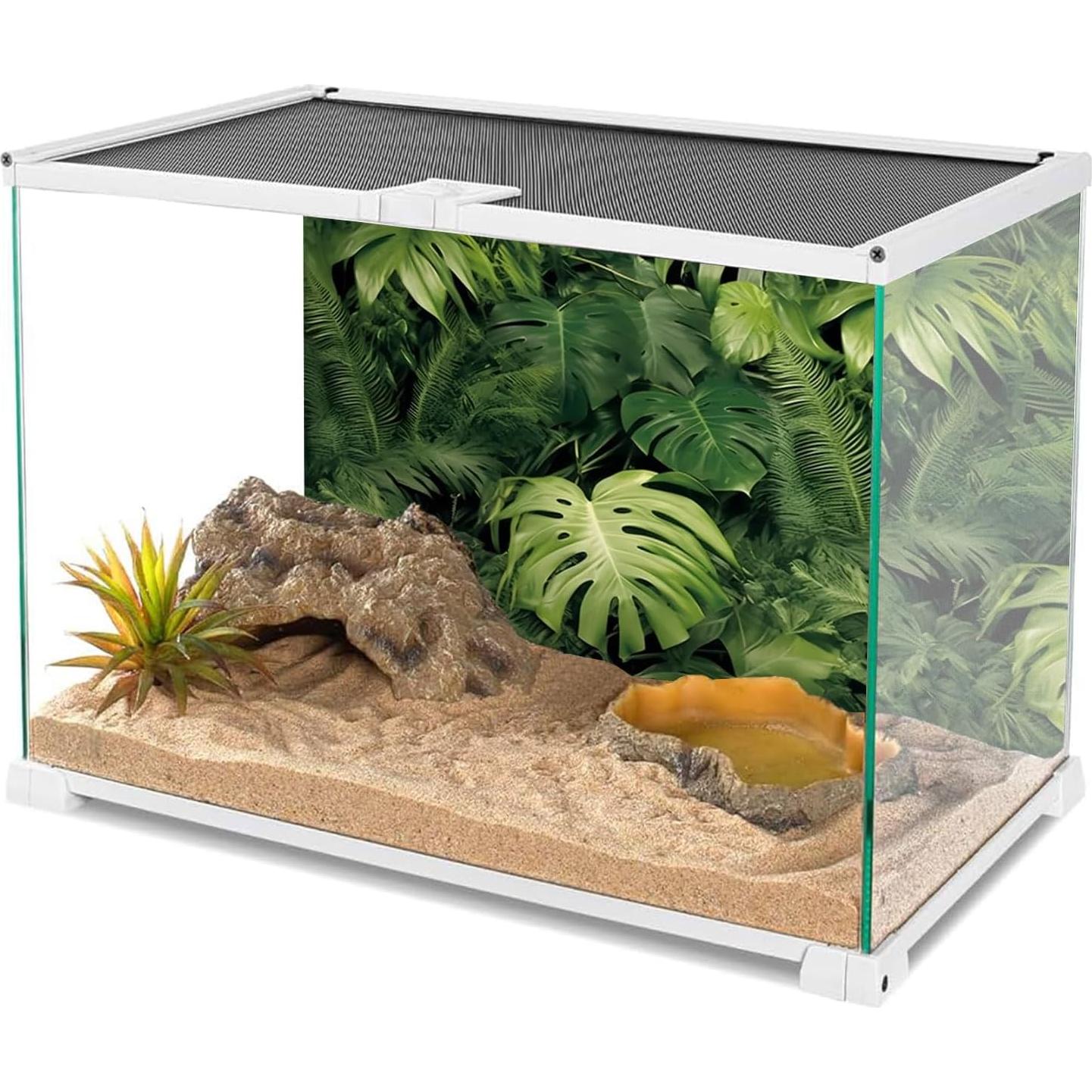 Fondo de Hoja Tropical AWERT 90x45 cm para Acuario y Terrario