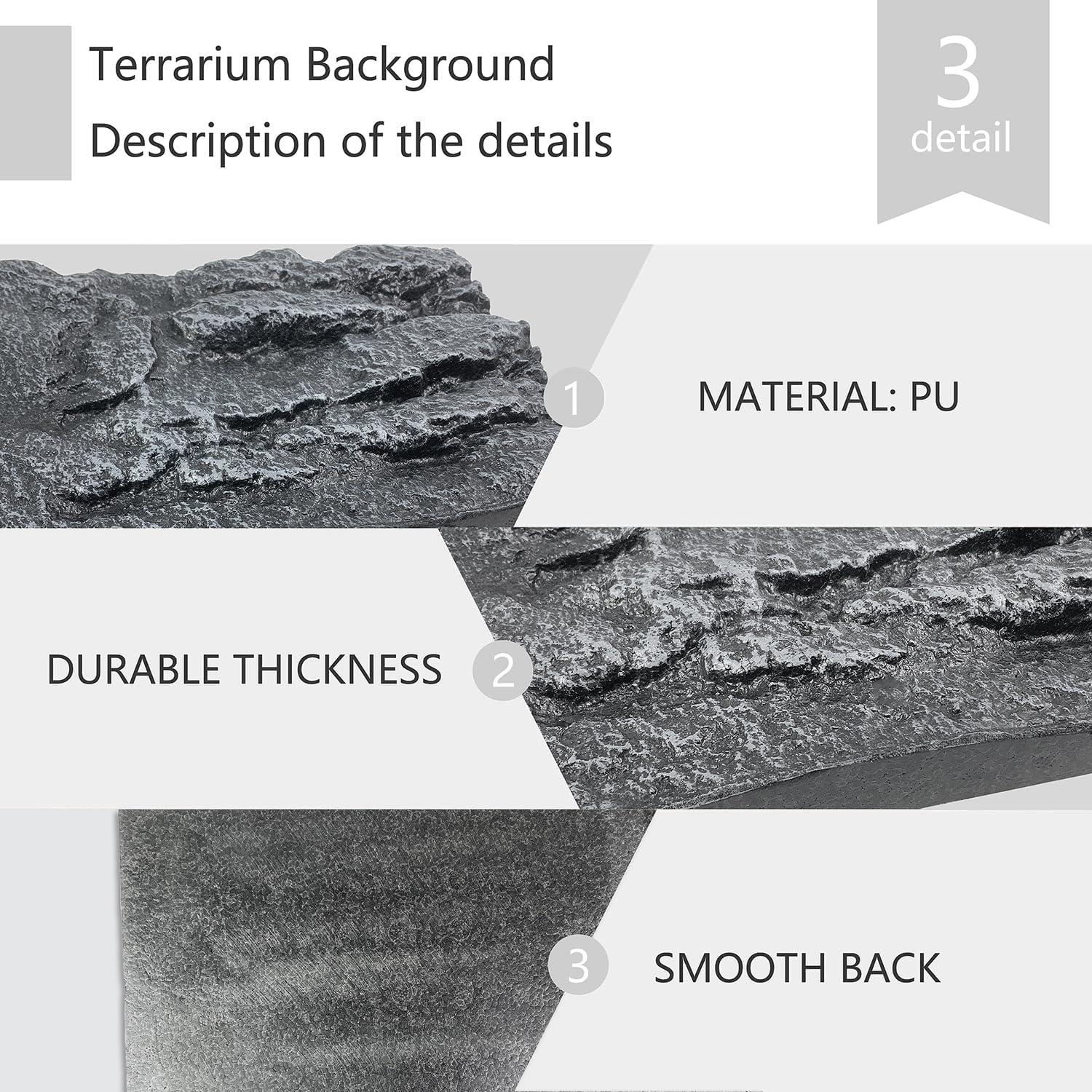 4 Paneles de Fondo 3D para Terrario Sysmashing 30x22.5cm