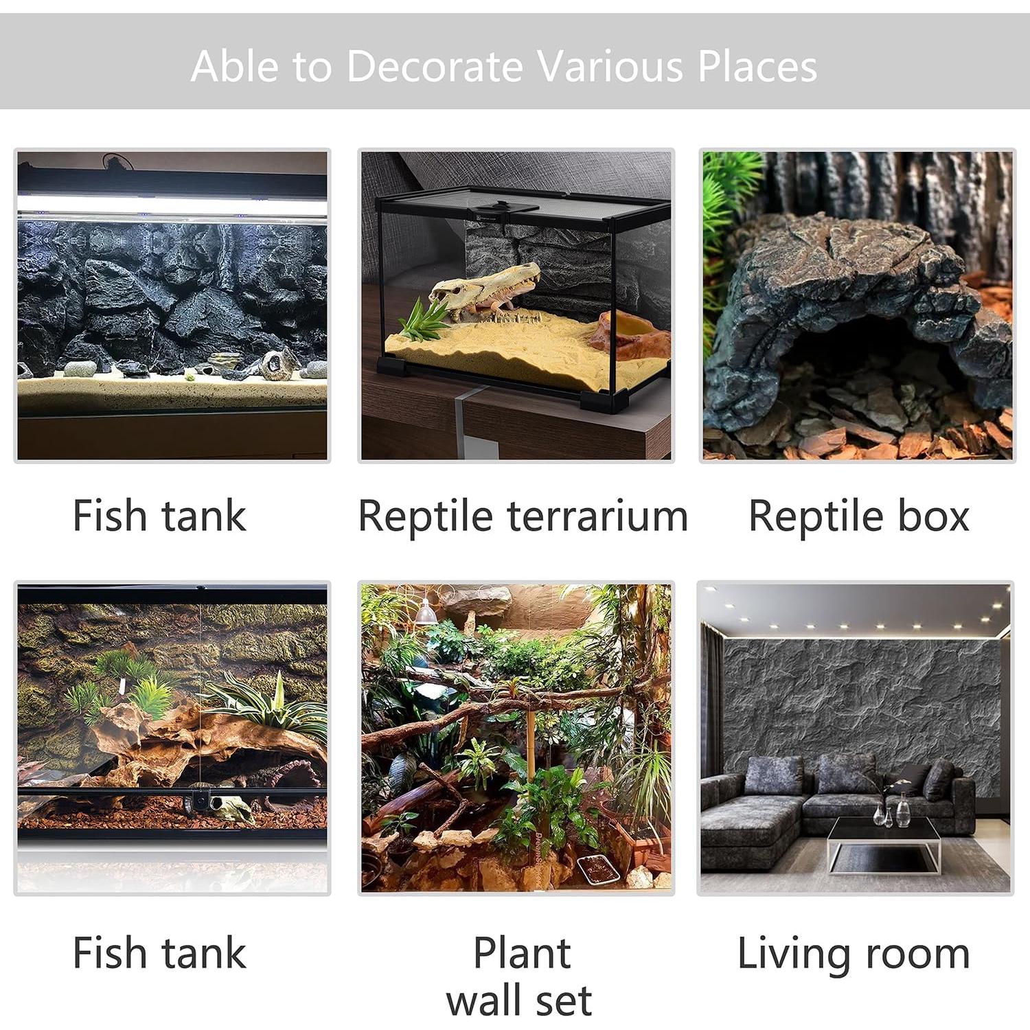 4 Paneles de Fondo 3D para Terrario Sysmashing 30x22.5cm