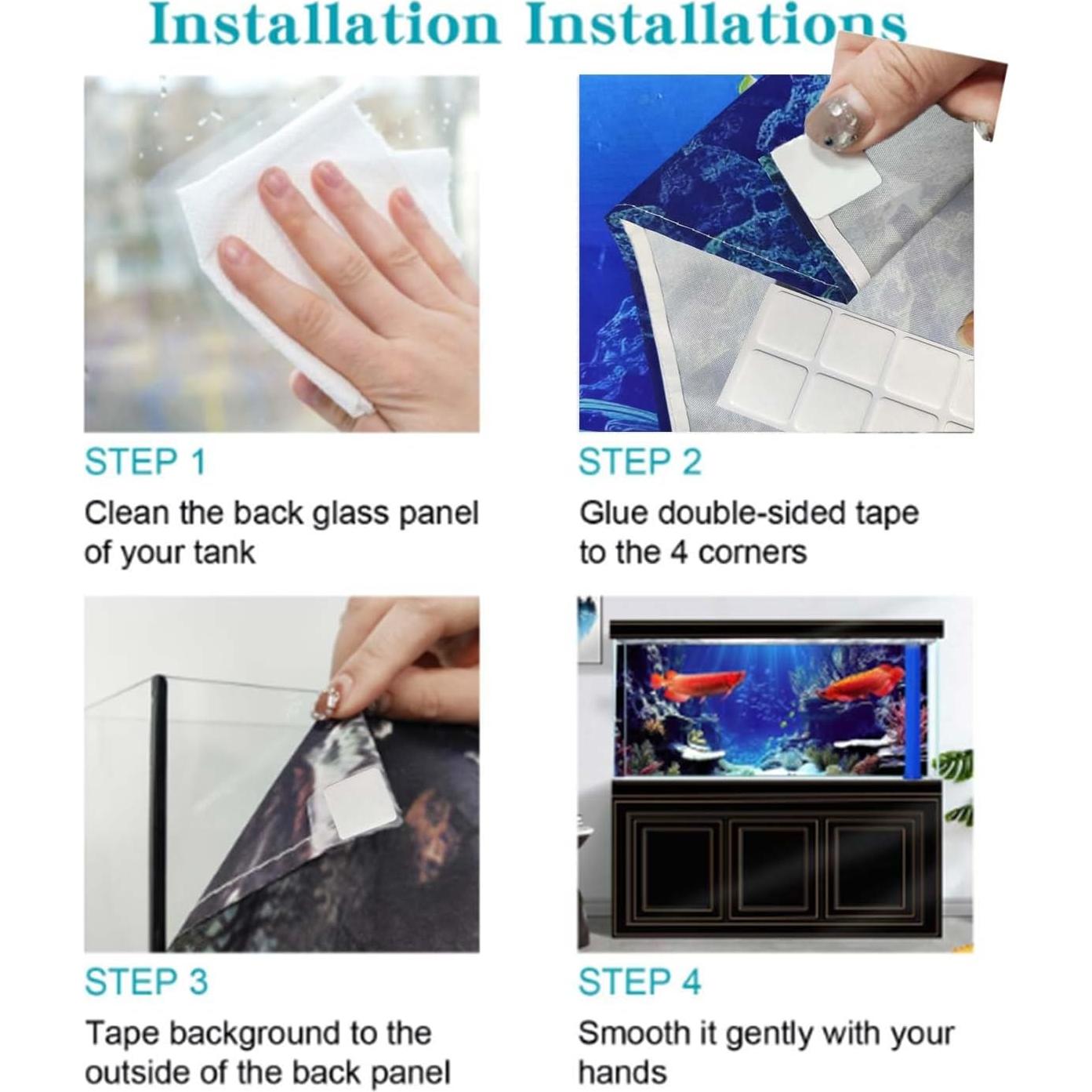 Fondo de Acuario Dtekoj Mármol Rosa 75x30cm con Cinta Doble Cara