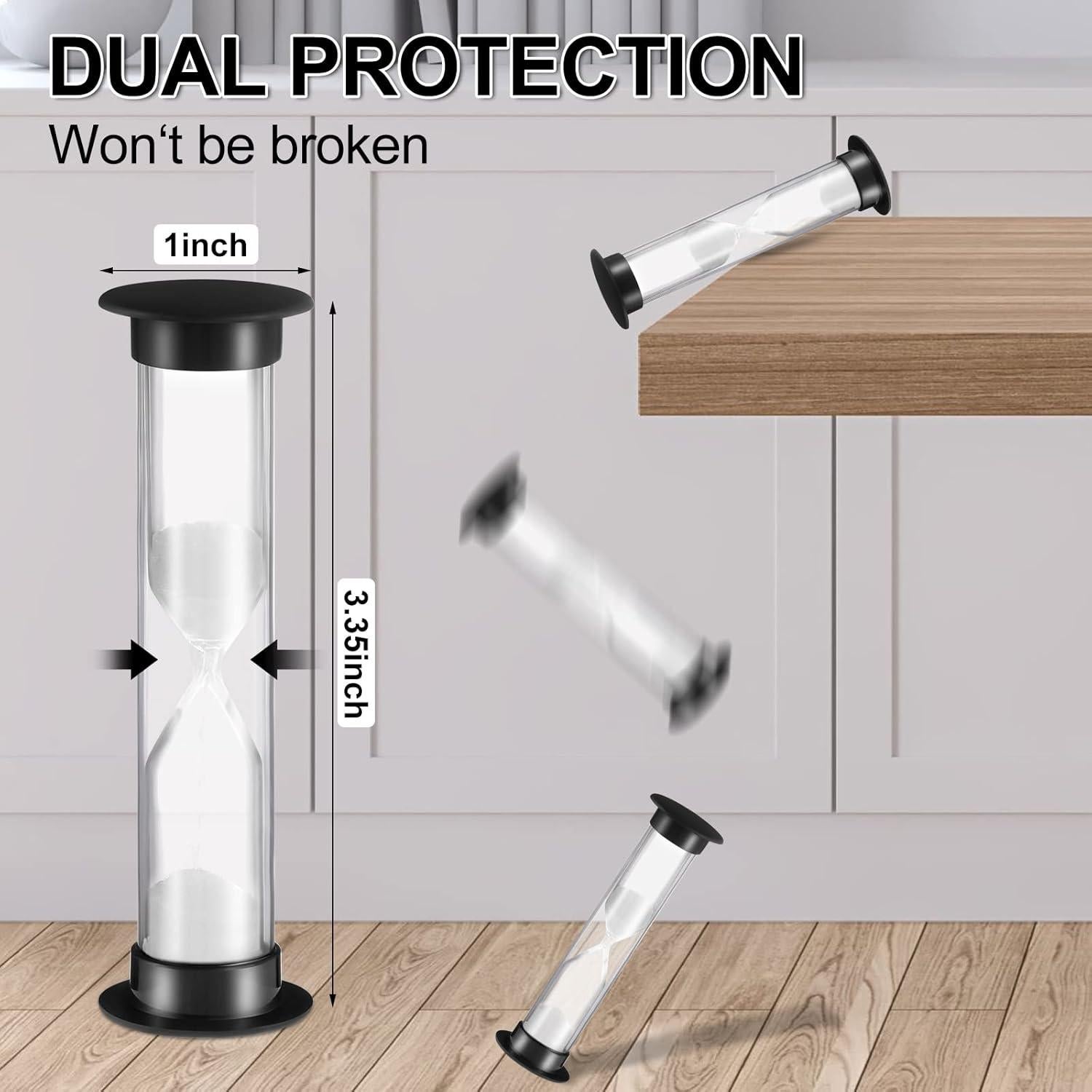 Reloj de Arena Geelin 24 Pcs 30s Negro Acrílico para Niños