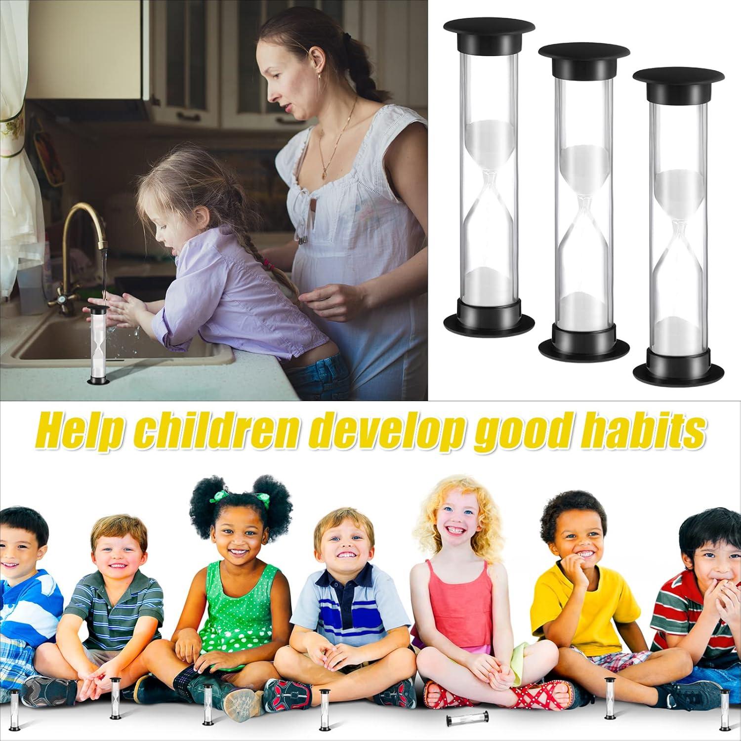 Reloj de Arena Geelin 24 Pcs 30s Negro Acrílico para Niños