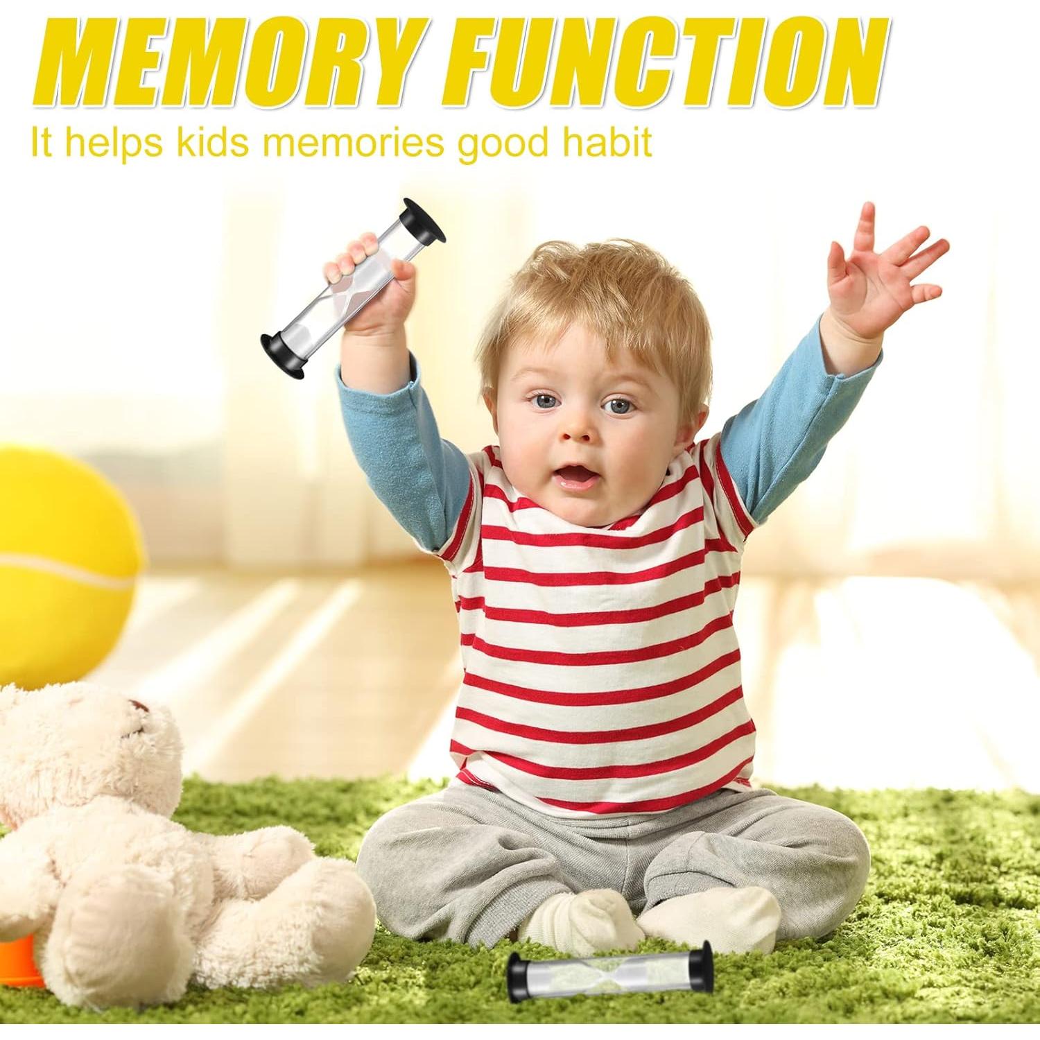 Reloj de Arena Geelin 24 Pcs 30s Negro Acrílico para Niños