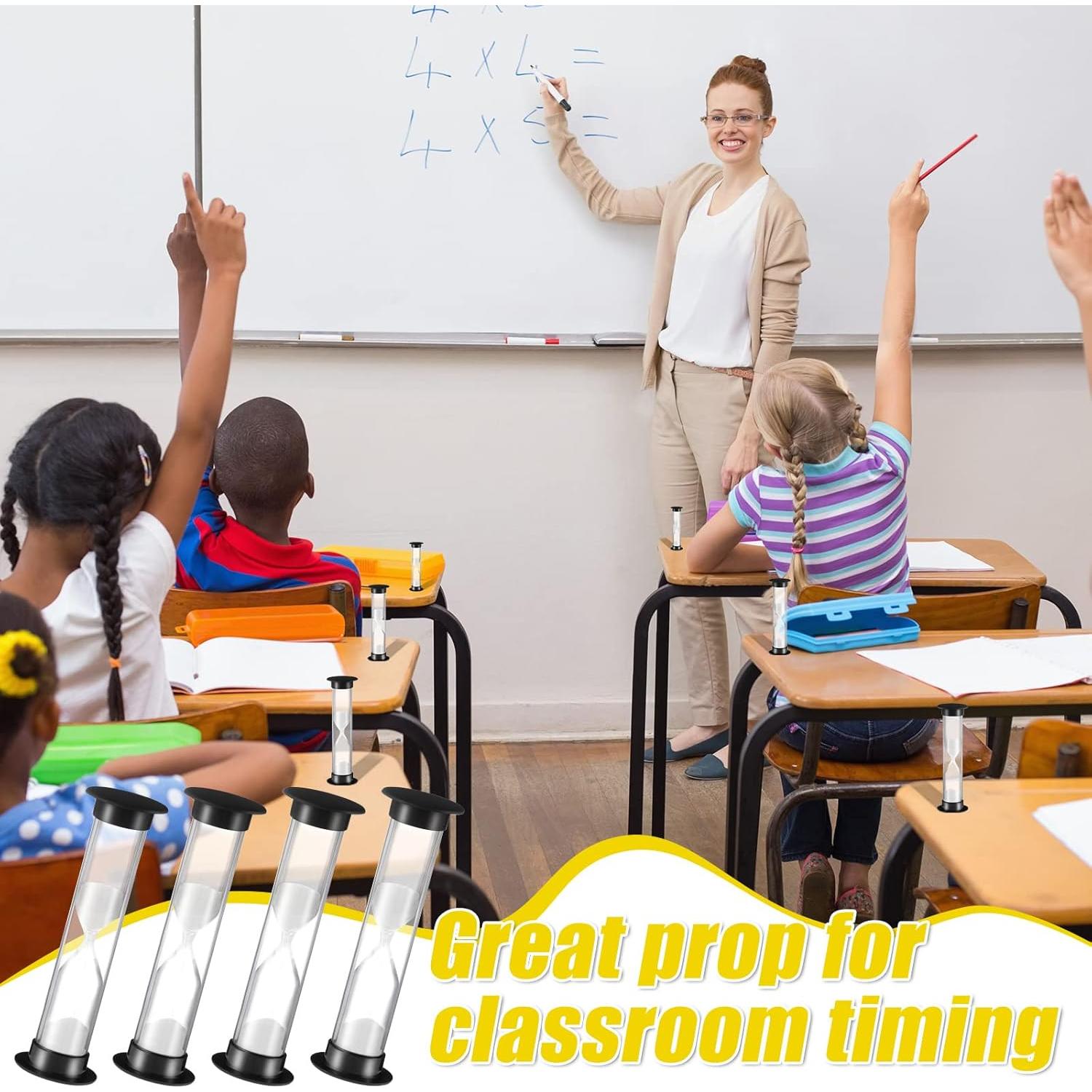 Reloj de Arena Geelin 24 Pcs 30s Negro Acrílico para Niños