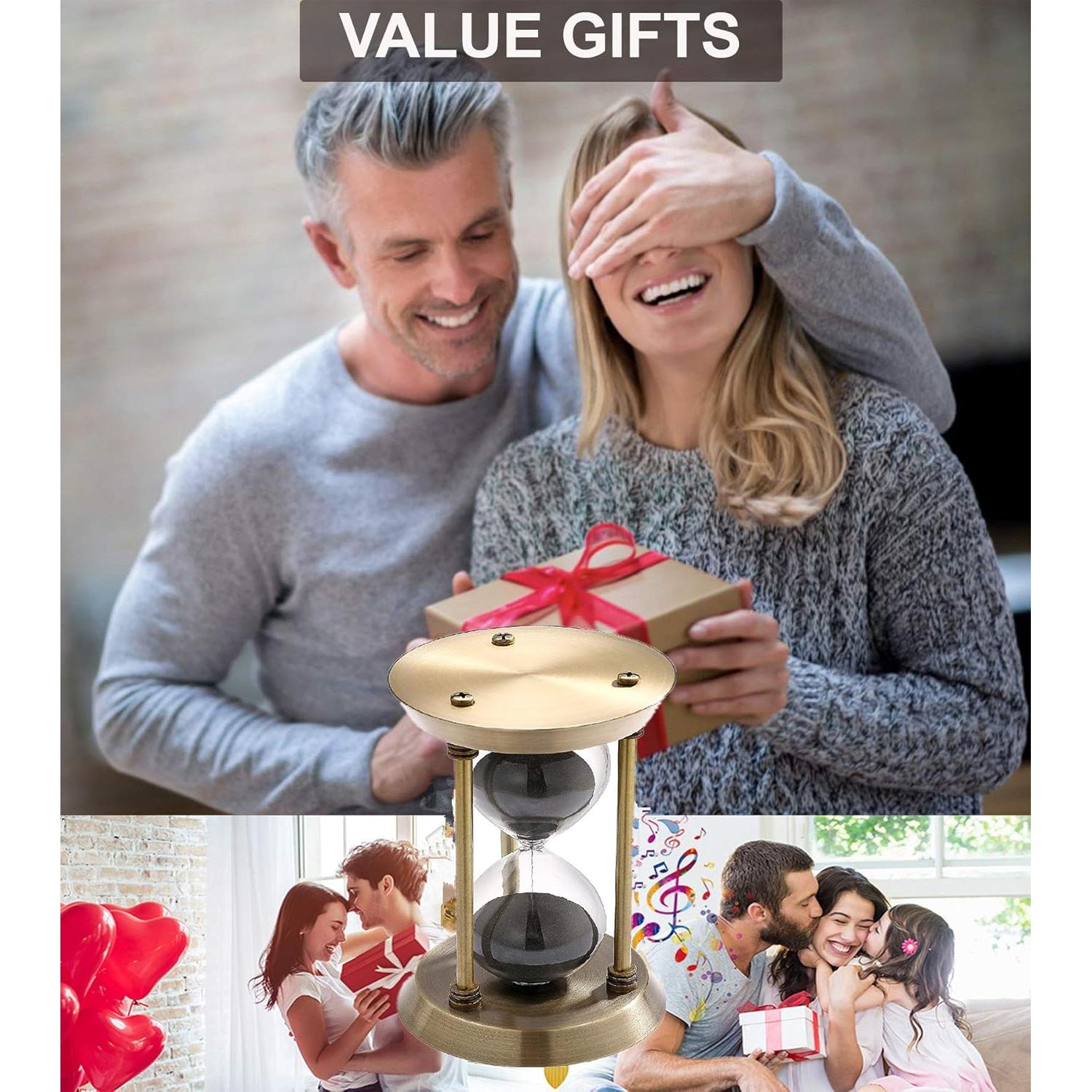 Reloj de Arena SuLiao 2 Minutos Metal Latón Arena Negra