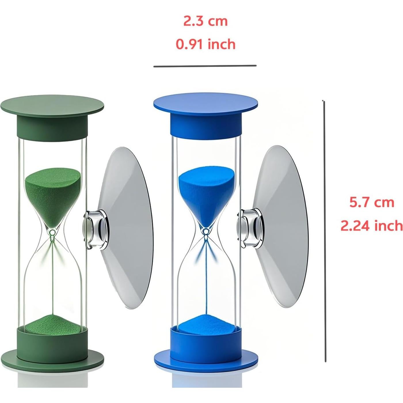 Reloj de Arena 3 Minutos AINTE con Ventosa - 2 Piezas