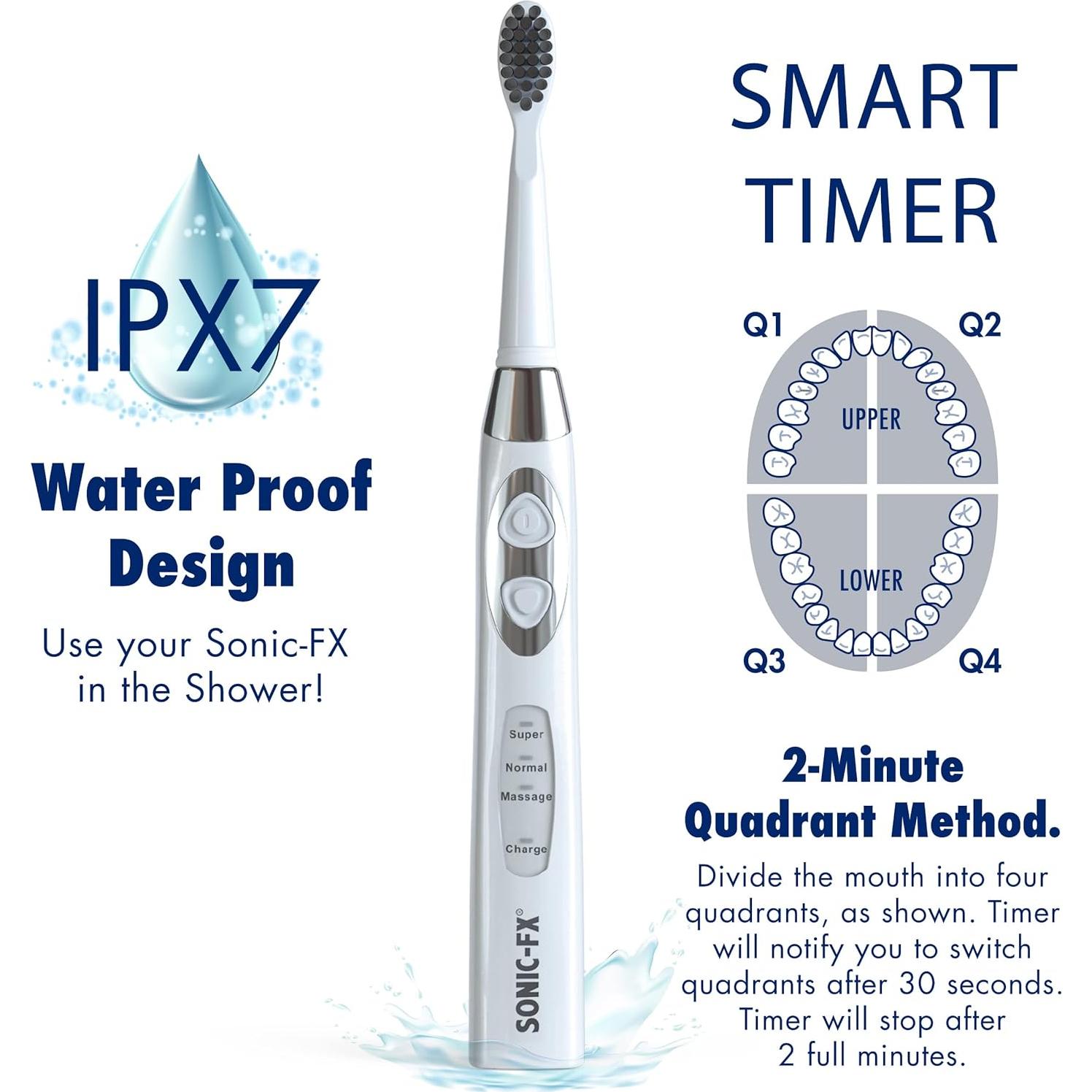 Cepillo de Dientes Eléctrico Sonic-FX Solo Blanco 3 Modos