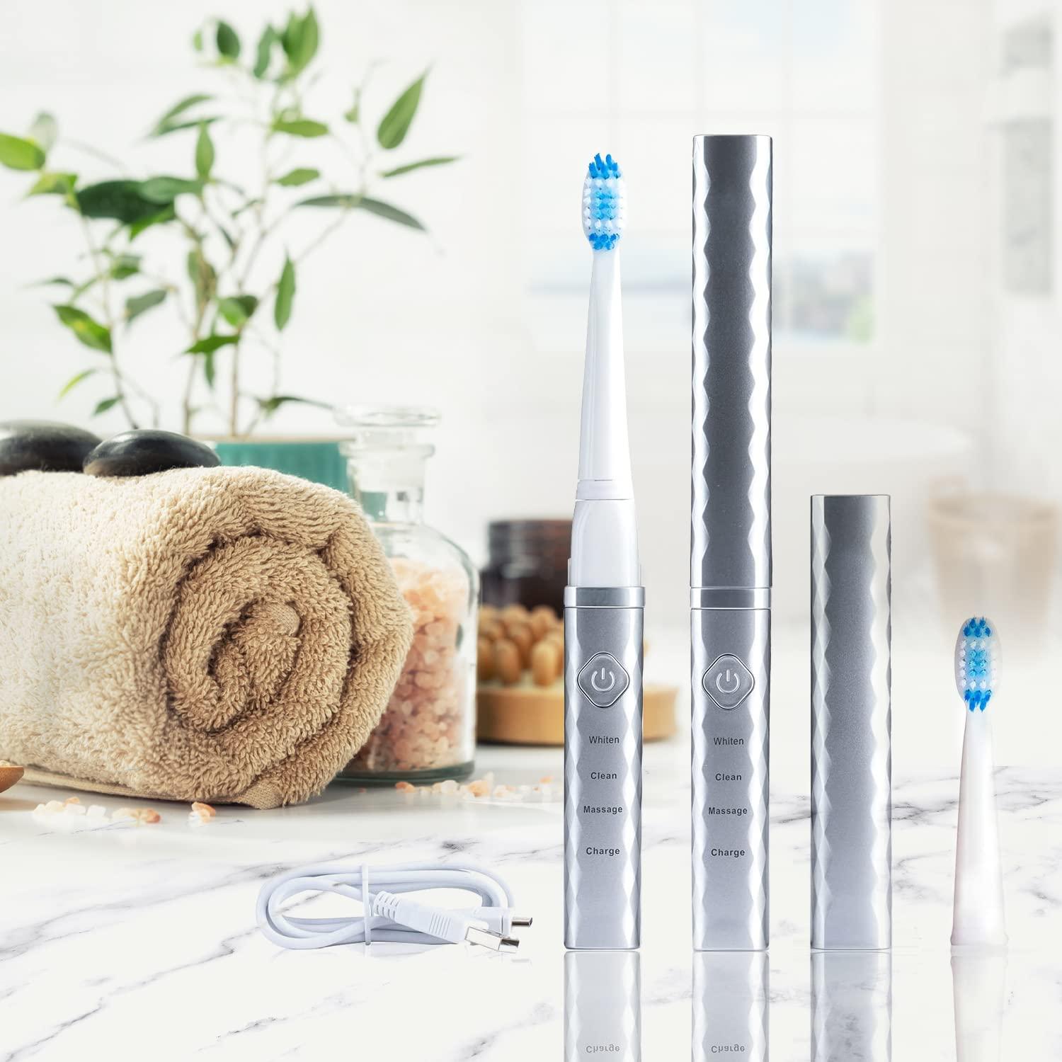 Cepillo de Dientes Sónico Recargable Pop Sonic Plata USB