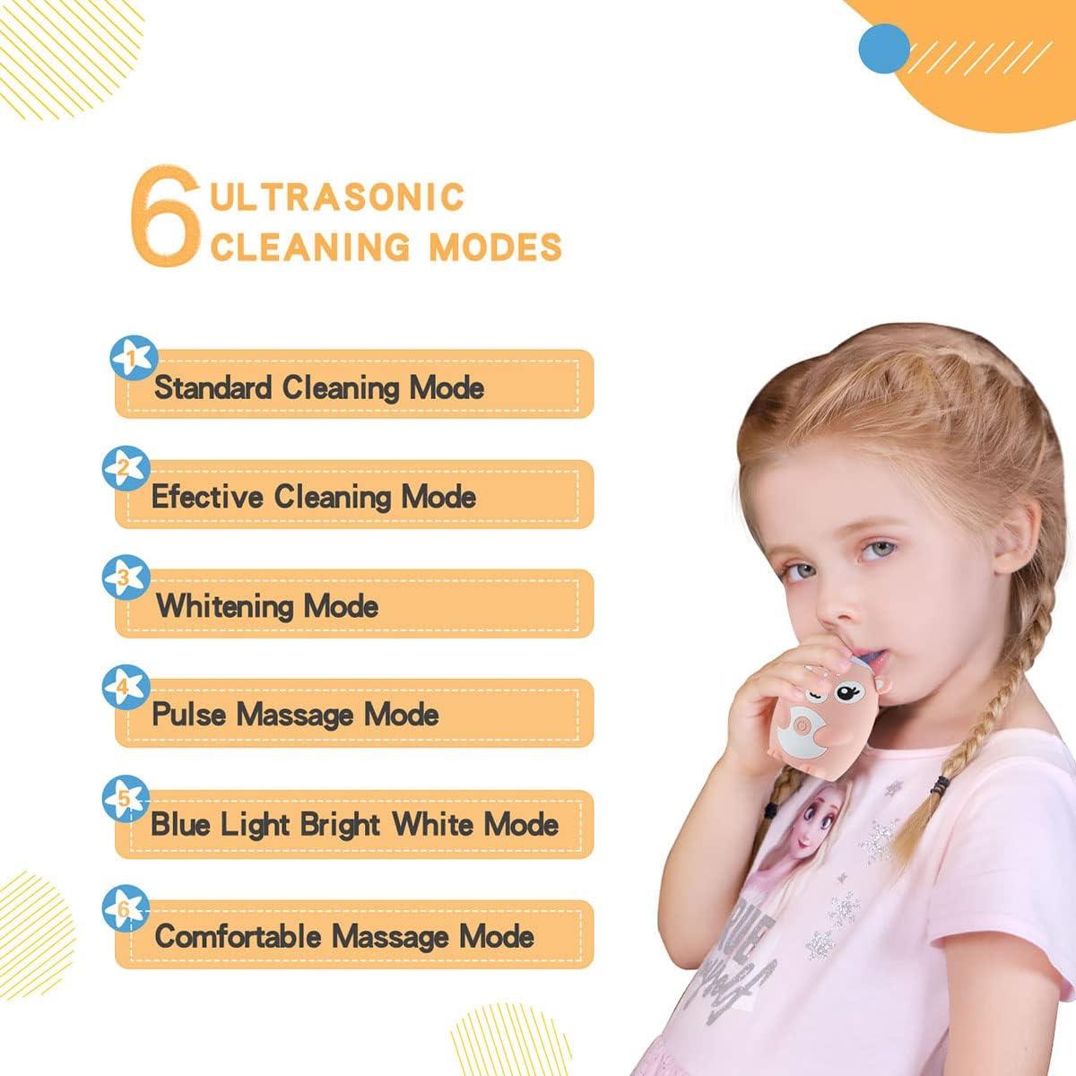 Cepillo de dientes eléctrico para niños JIANLEJIA rosa 2-6 años