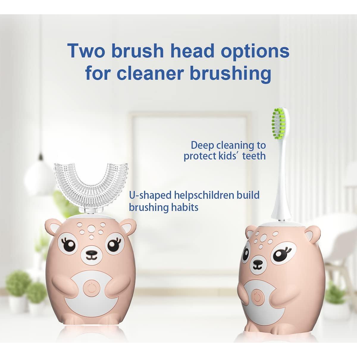 Cepillo de dientes eléctrico para niños JIANLEJIA rosa 2-6 años