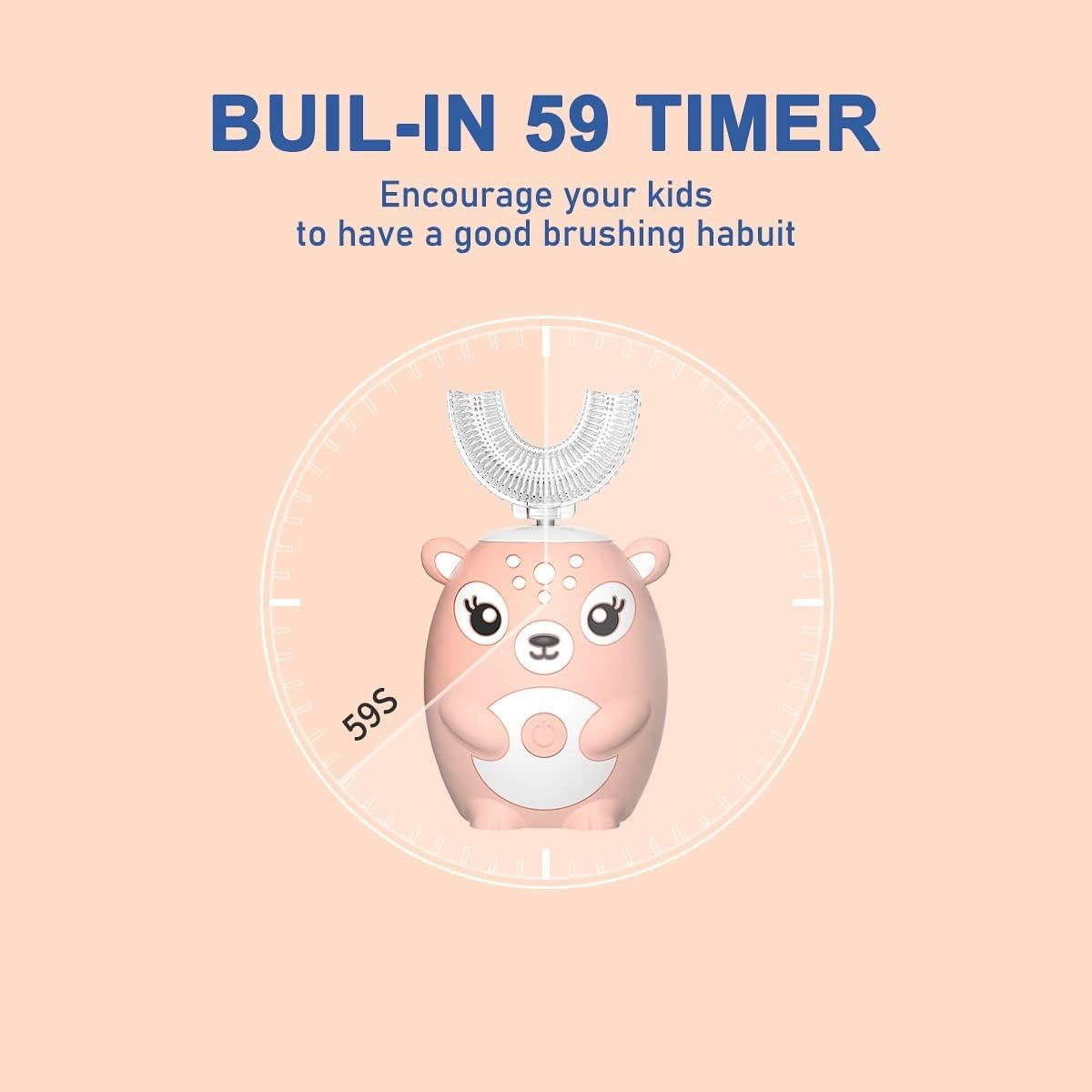 Cepillo de dientes eléctrico para niños JIANLEJIA rosa 2-6 años