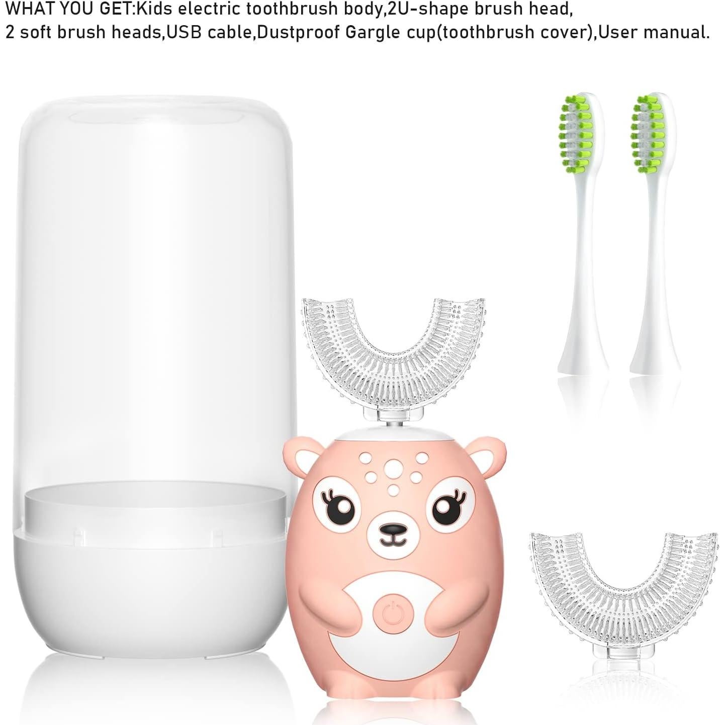 Cepillo de dientes eléctrico para niños JIANLEJIA rosa 2-6 años