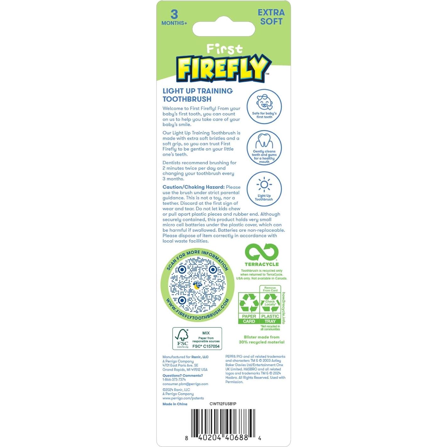 Cepillo de Dientes Peppa Pig Firefly First con Temporizador Iluminado