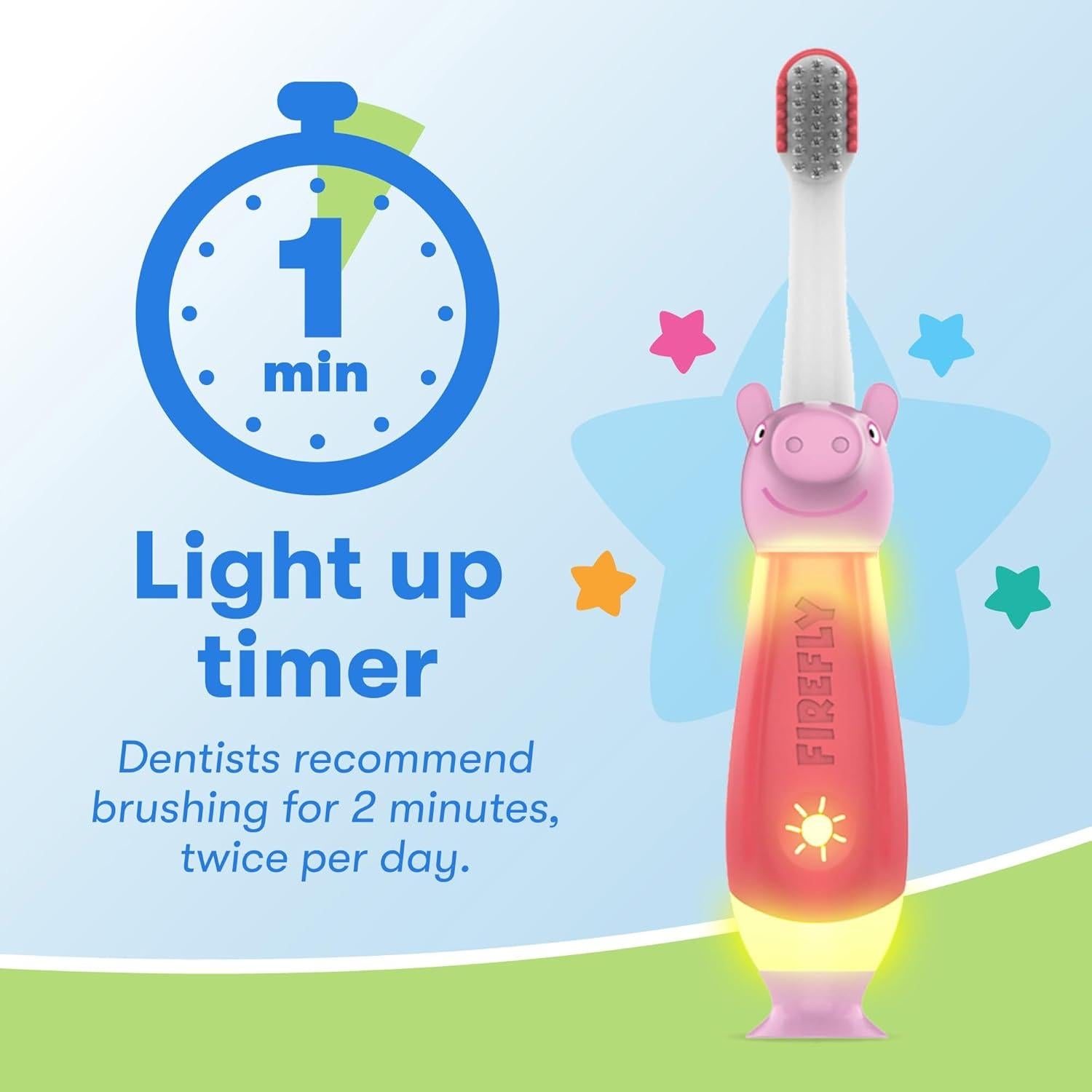 Cepillo de Dientes Peppa Pig Firefly First con Temporizador Iluminado