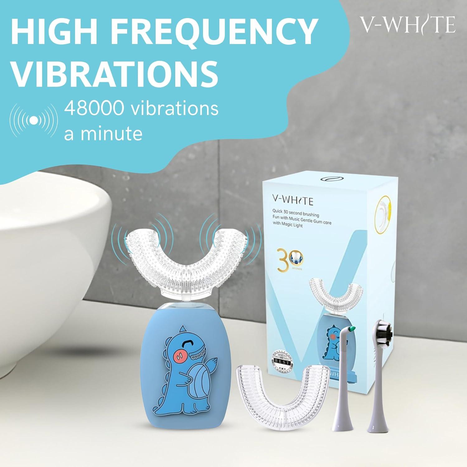 Cepillo de Dientes Eléctrico V-WHITE para Niños 360°