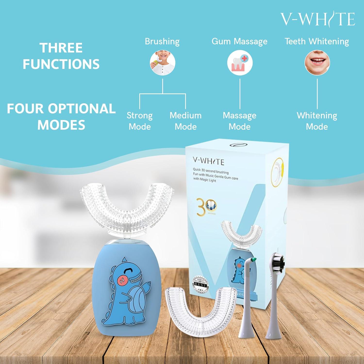 Cepillo de Dientes Eléctrico V-WHITE para Niños 360°