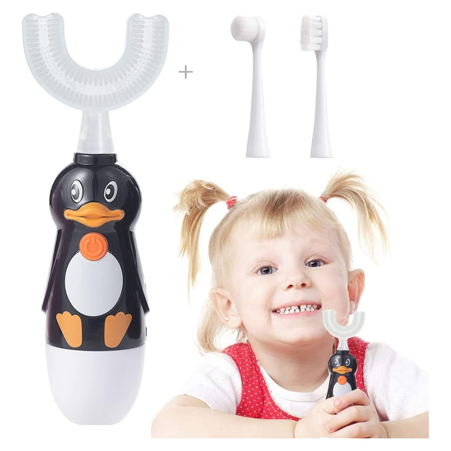 Cepillo de dientes eléctrico Caromolly U+2 para niños 2-6 años