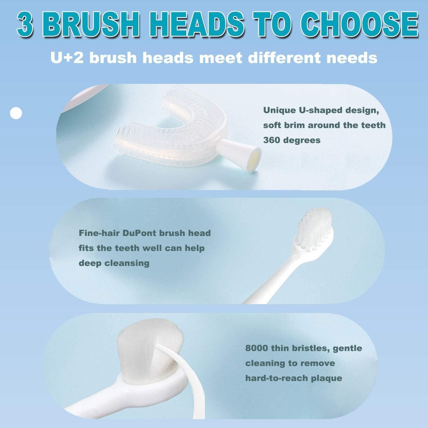 Cepillo de dientes eléctrico Caromolly U+2 para niños 2-6 años