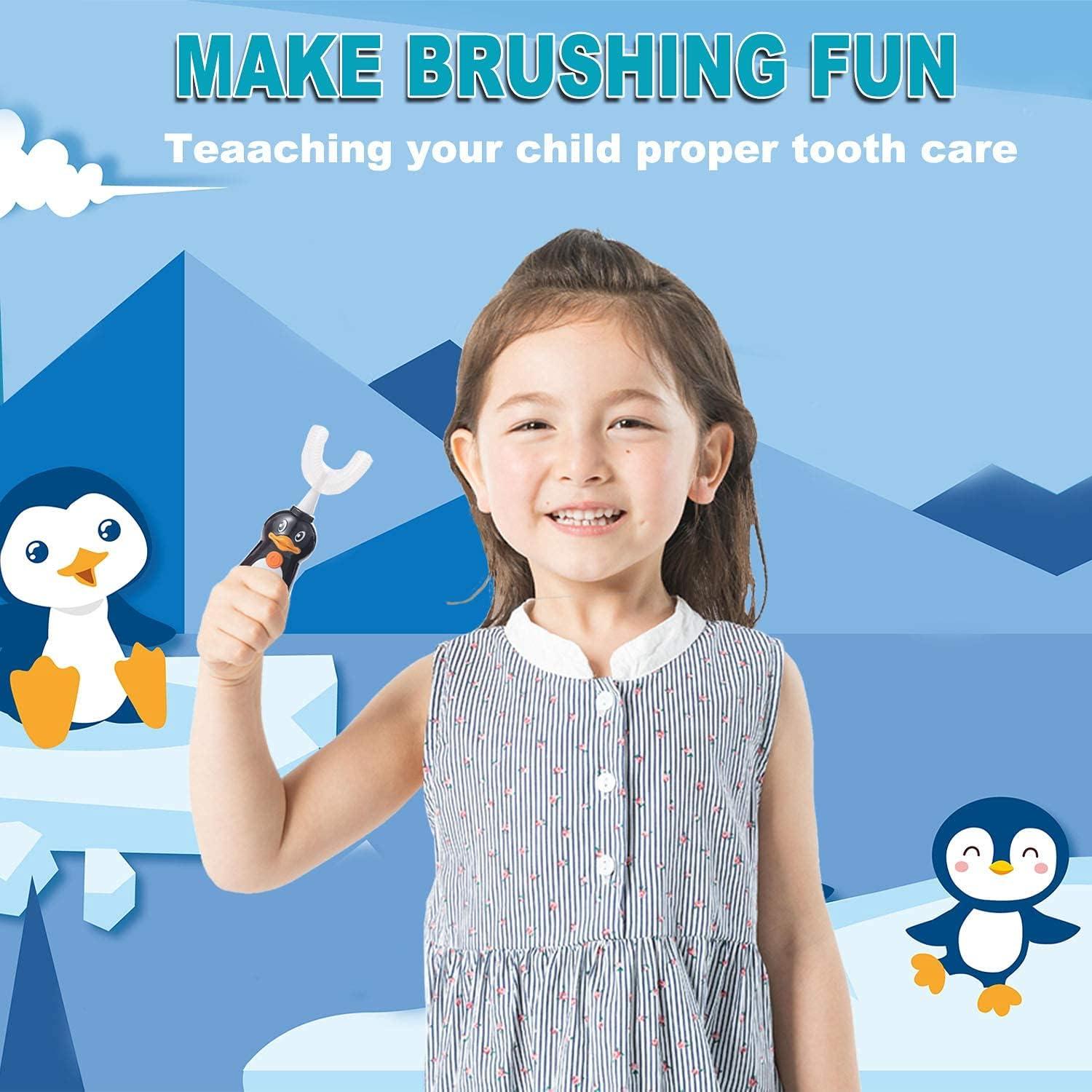 Cepillo de dientes eléctrico Caromolly U+2 para niños 2-6 años