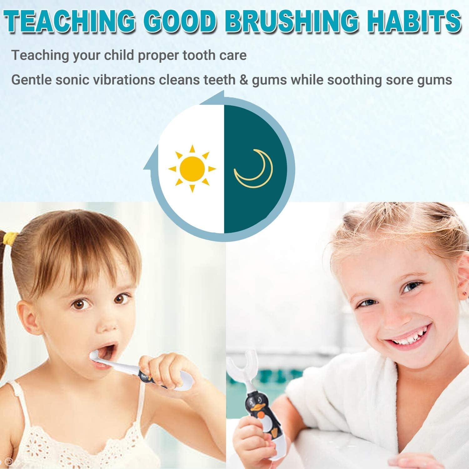 Cepillo de dientes eléctrico Caromolly U+2 para niños 2-6 años