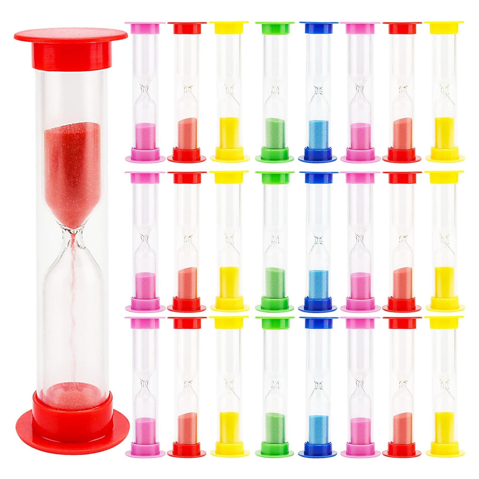 Temporizadores de Arena SINJEUN 50 Pcs 1 Minuto Plástico Colores