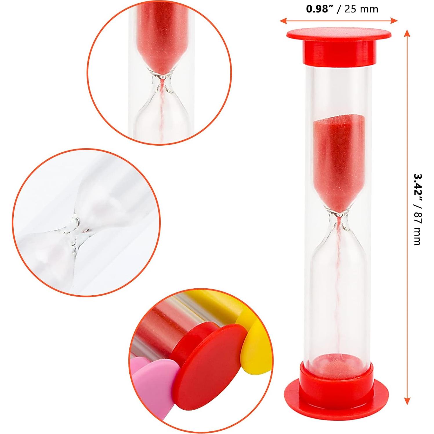 Temporizadores de Arena SINJEUN 50 Pcs 1 Minuto Plástico Colores