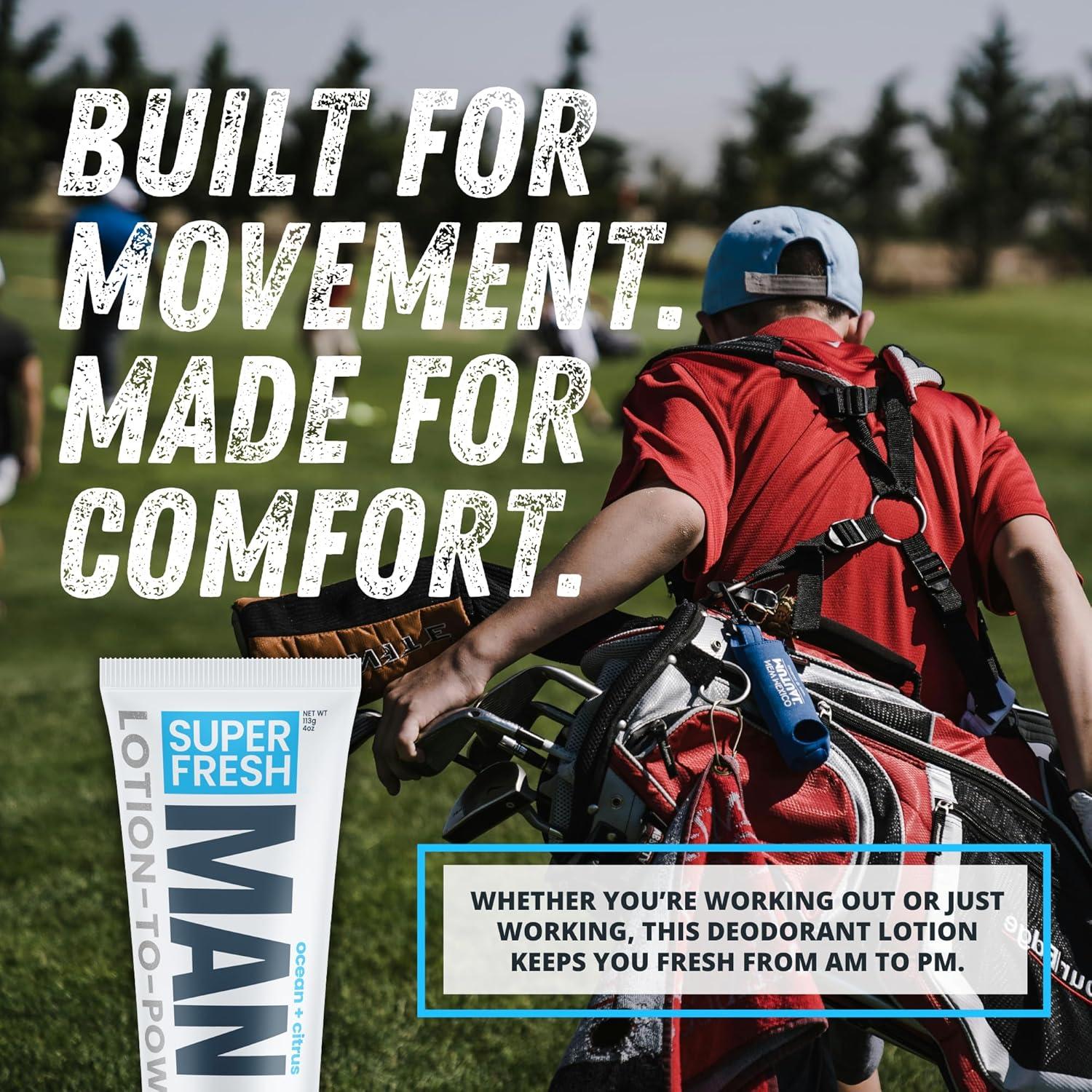 Desodorante en Polvo Super Fresh para Hombres 4 oz Doble