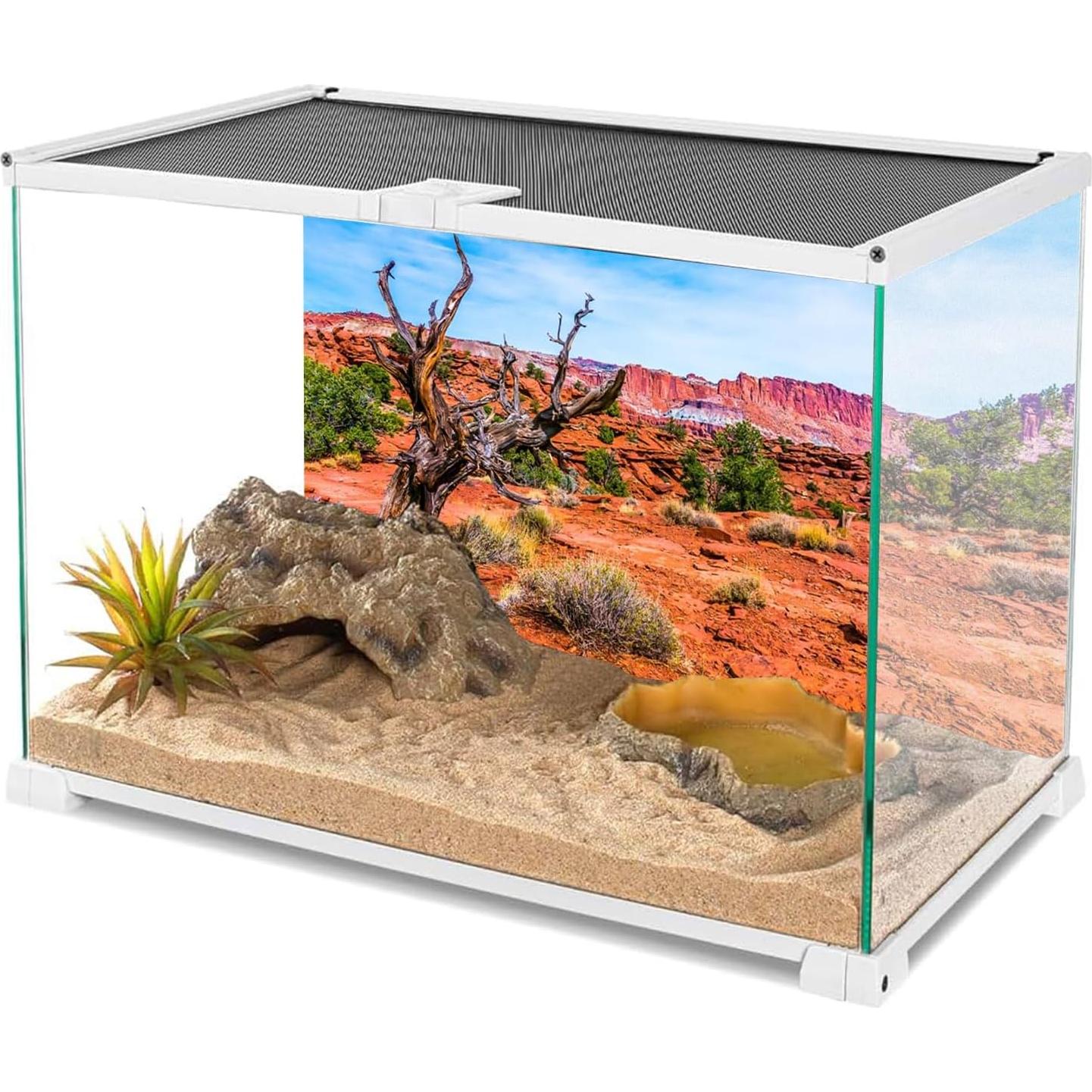 Fondo para Acuario 180x45 cm AWERT Poliester Azul Naranja