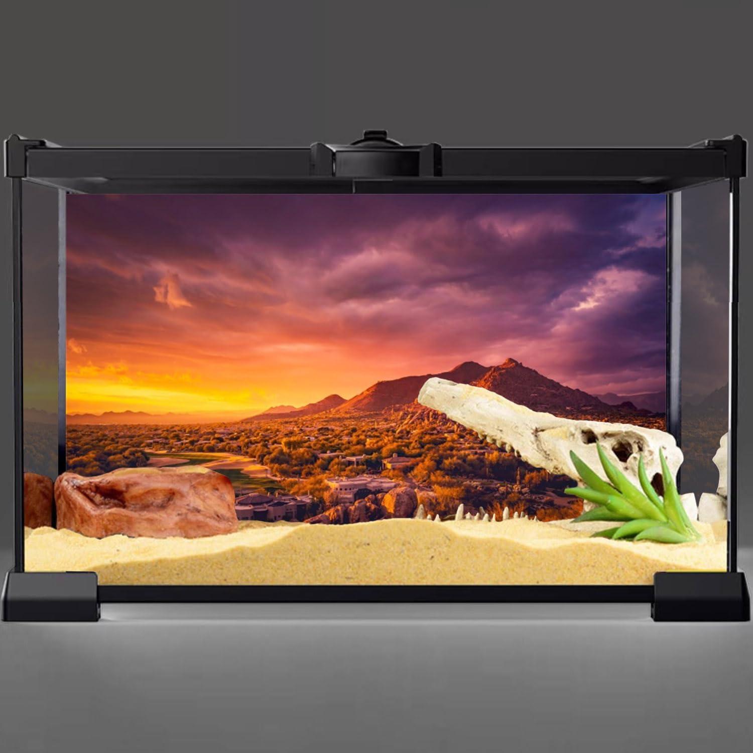 Fondo de Terrario AWERT 60x40 cm Vinilo Oasis Desierto