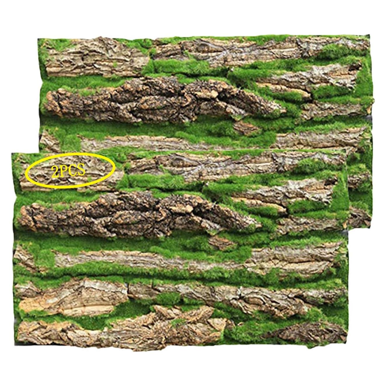 Fondo de Terrario de Corcho PINVNBY 2 Piezas 40x30 cm