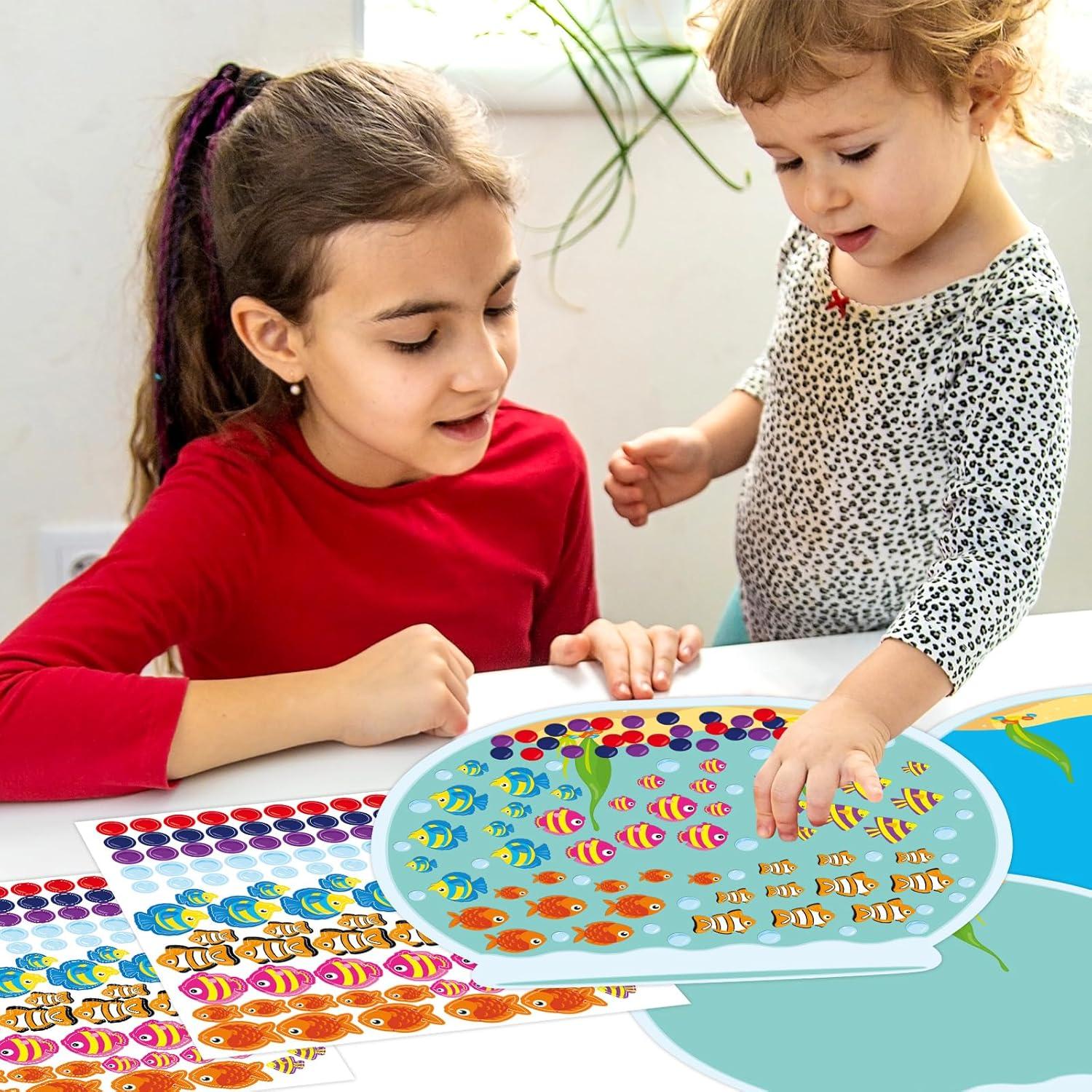 Kit de Stickers de Acuario Tierra Elegante 16 Piezas 36x28 cm