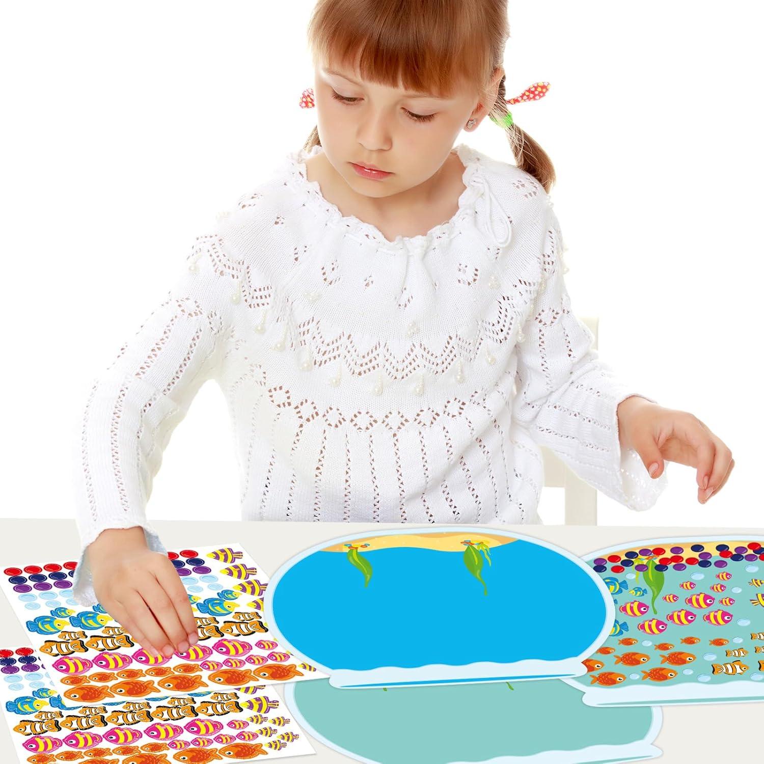 Kit de Stickers de Acuario Tierra Elegante 16 Piezas 36x28 cm