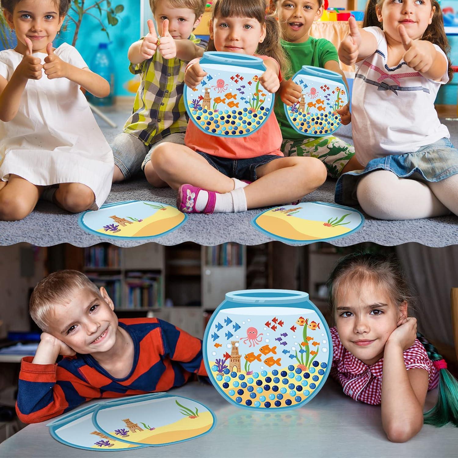 Juego de Pegatinas Acuario Teling 64 Pcs para Niños