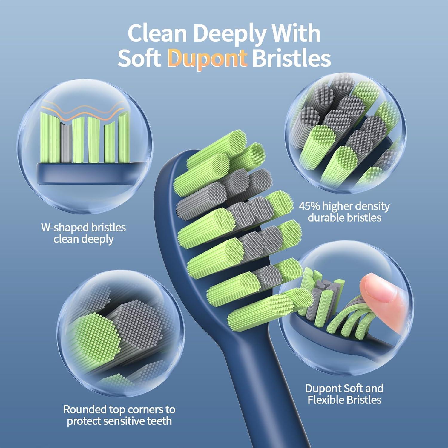 Cepillo de Dientes Eléctrico OasiSmile Y05 Azul 42000 VPM 6 Cabezas